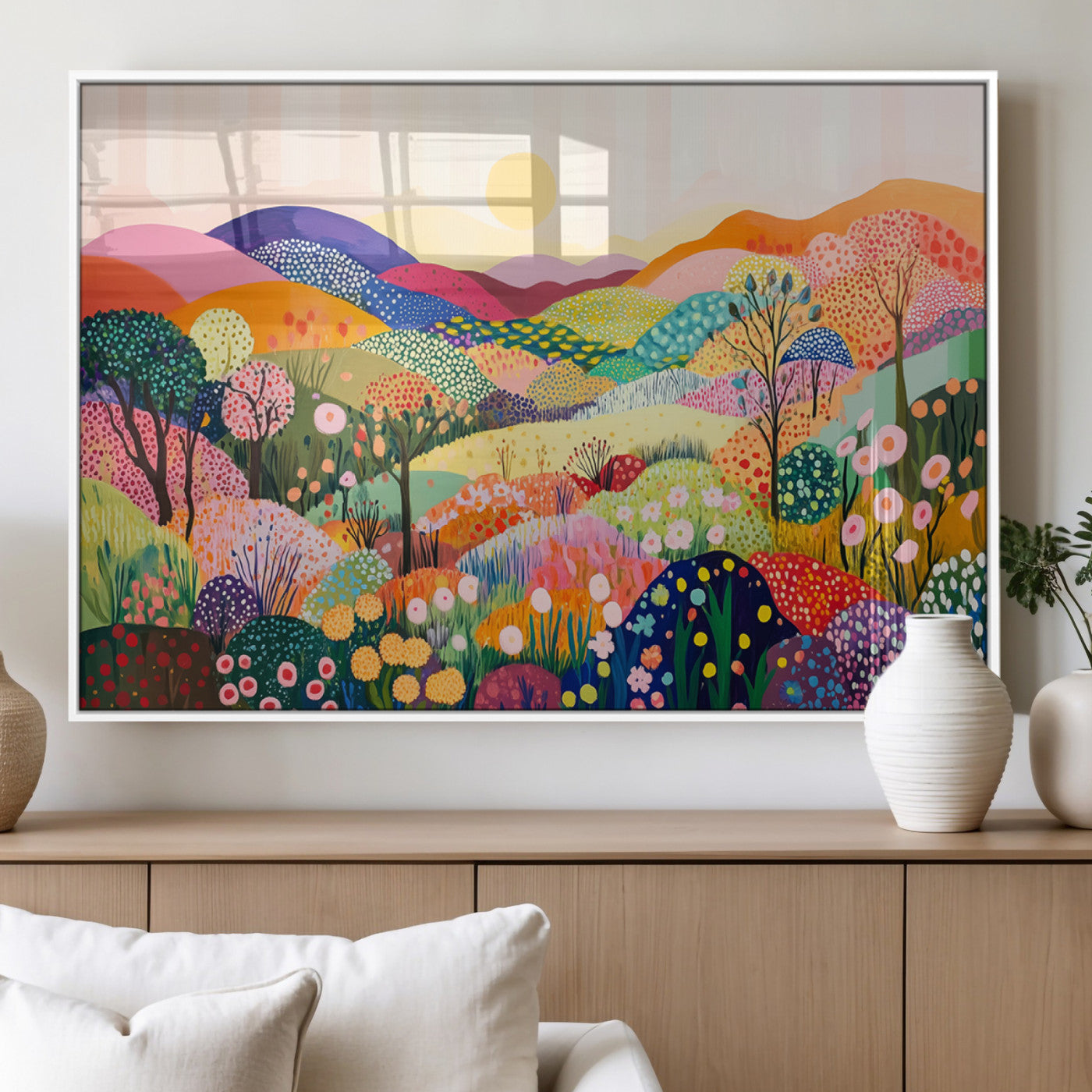 MGV-FP-60X30-3P - Yayoi Kusama 1986 Wall Art Print – Yayoi Kusama Wabi Sabi Japanese Wall Art Print - Vibrant Abstract