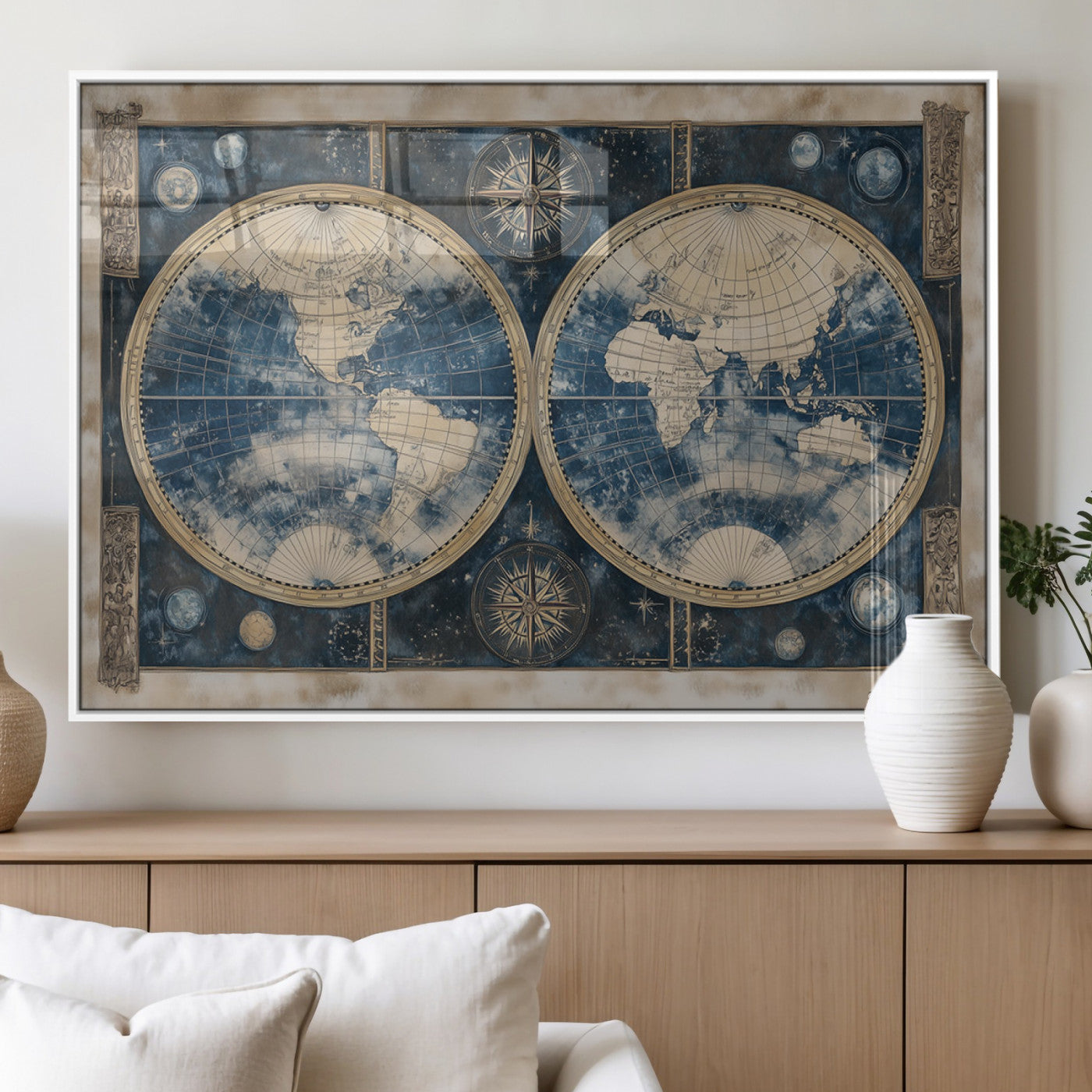 MGV-FP-60X30-3P - World Map Canvas Print