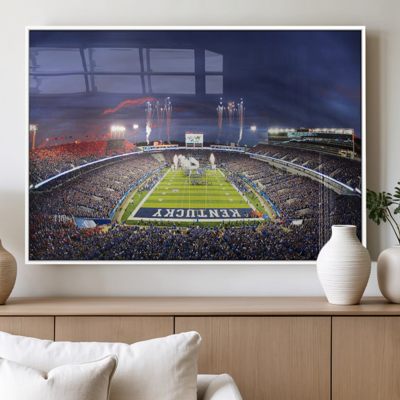 MGV-FP-60X30-3P - Kroger Field Canvas Wall Art - Kentucky Stadium Wall Art Print - Sunset Football Stadium Wall Decor