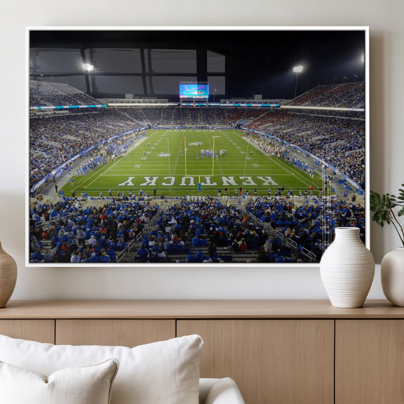 MGV-FP-60X30-3P - Kroger Field Canvas Wall Art - Kentucky Stadium Wall Art Print - Sunset Football Stadium Wall Decor
