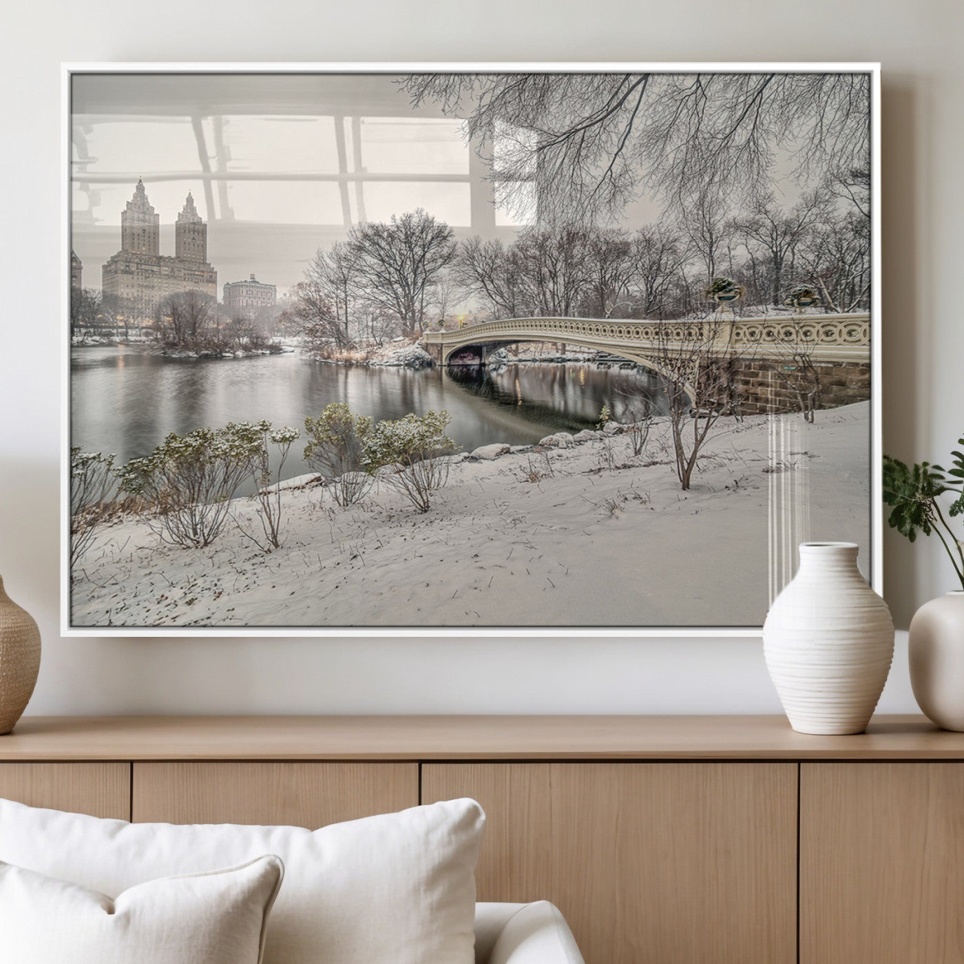 MGV-FP-60X30-3P - The Bow Bridge in Central Park Canvas, The Bow Bridge Canvas Print