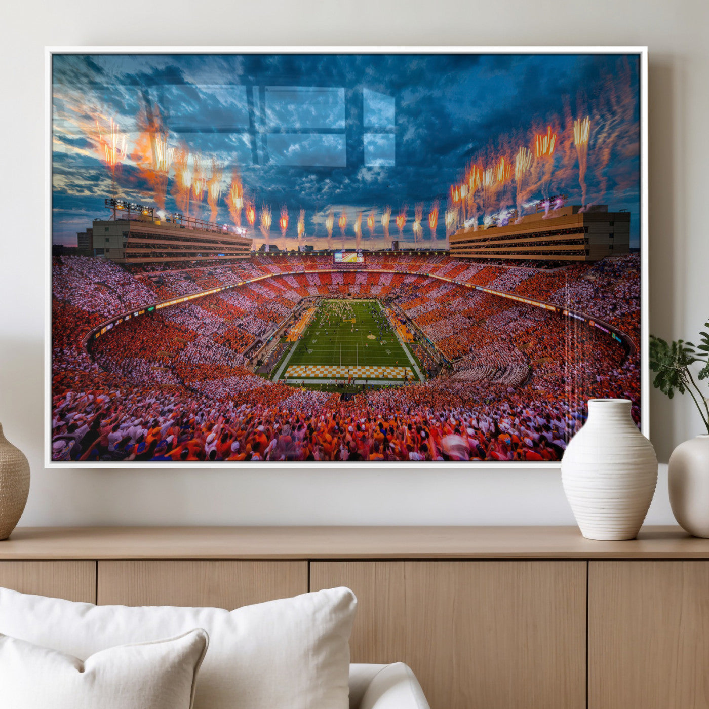 MGV-FP-36X24-3P - Tennessee Neyland Stadium Wall Art Print, Sports Arena Canvas Wall Art, Panoramic Stadium Canvas