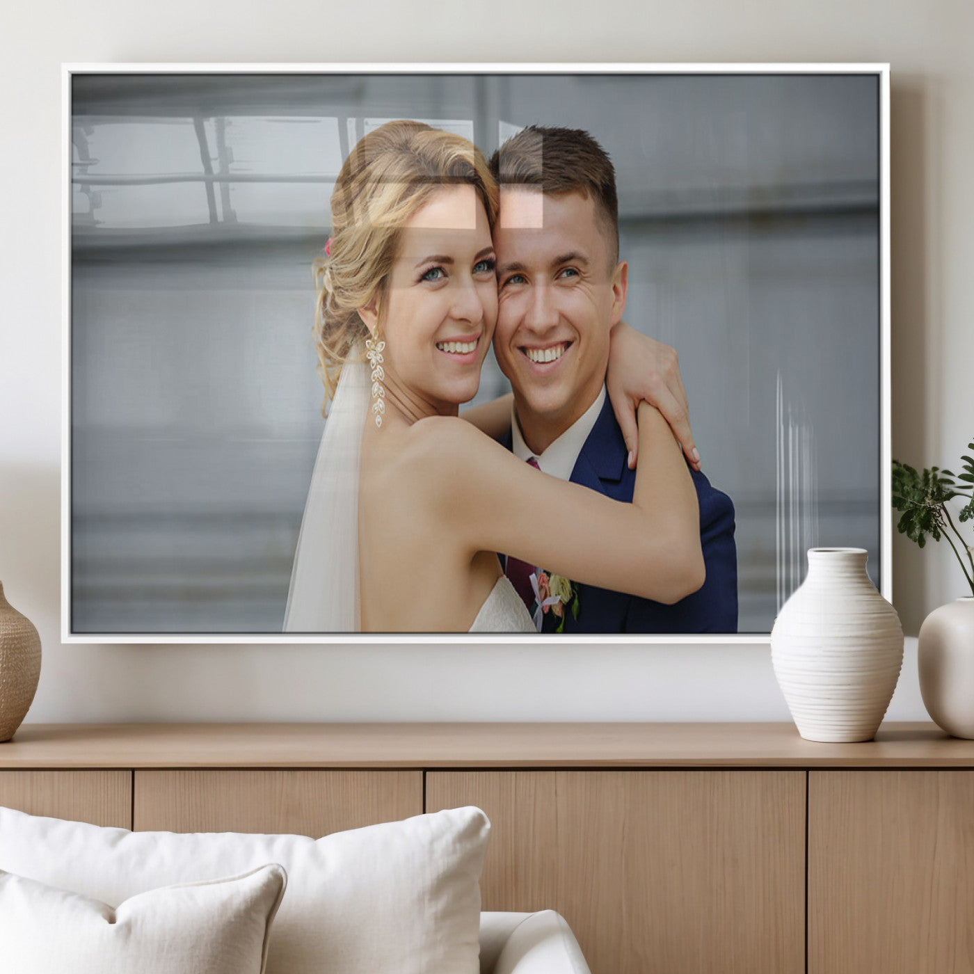 MGV-FP-36X24-3P - Create Your Own Photo Framed Canvas Print - Custom Personalized Wall Art Print for Gift
