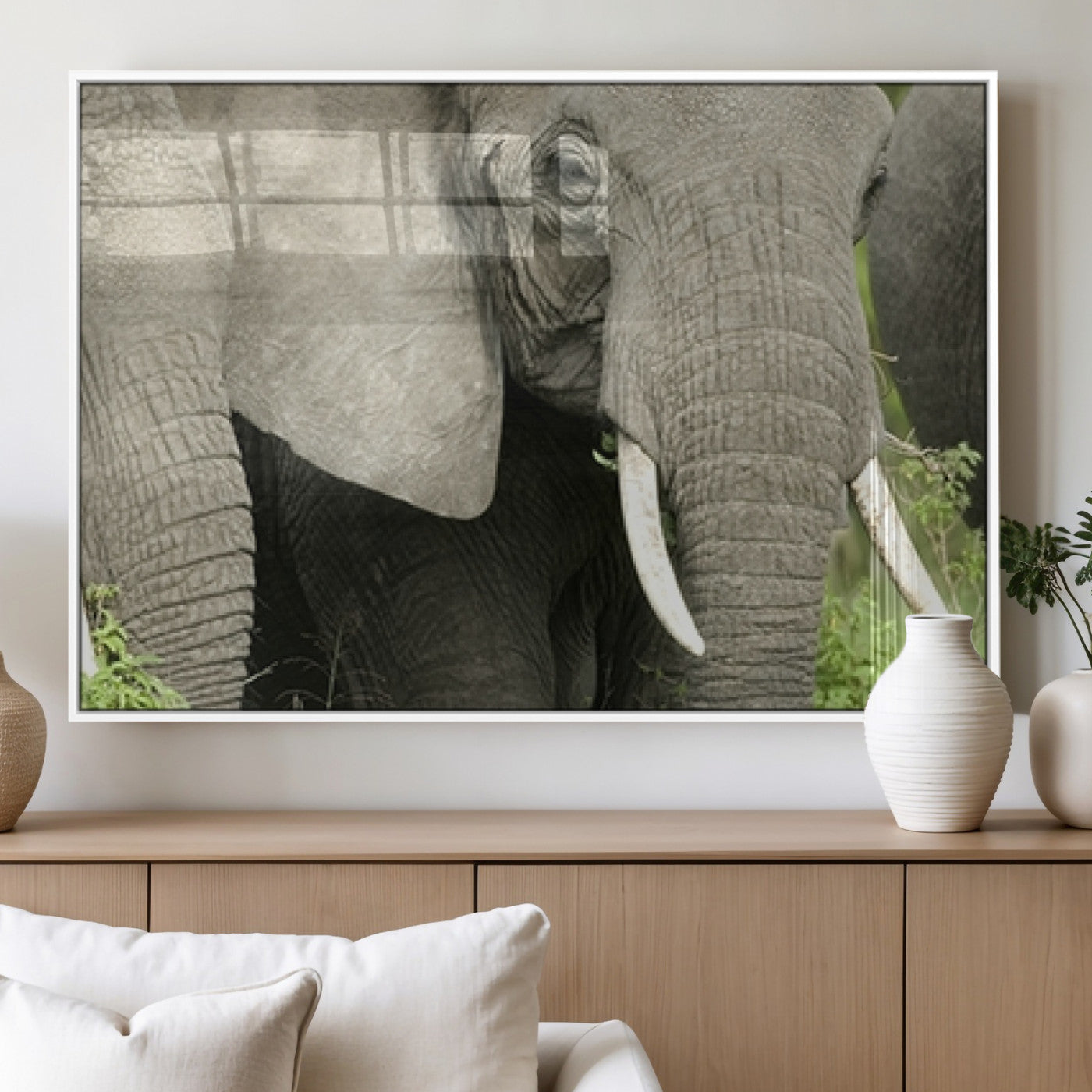 MGV-FP-36X24-3P - Wild Elephant Wall Art Canvas Print