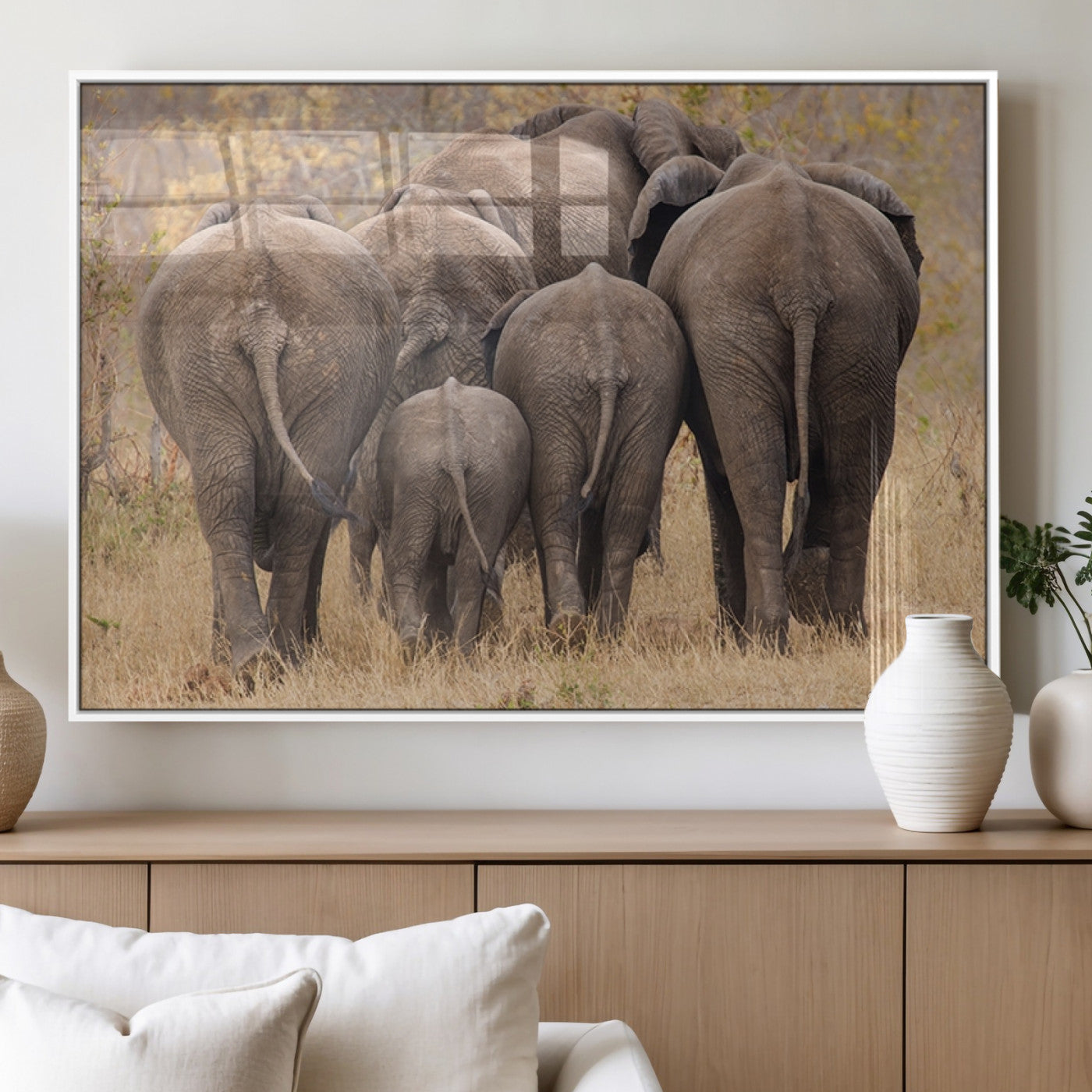 MGV-FP-60X30-3P - Wild Elephant Wall Art Canvas Print