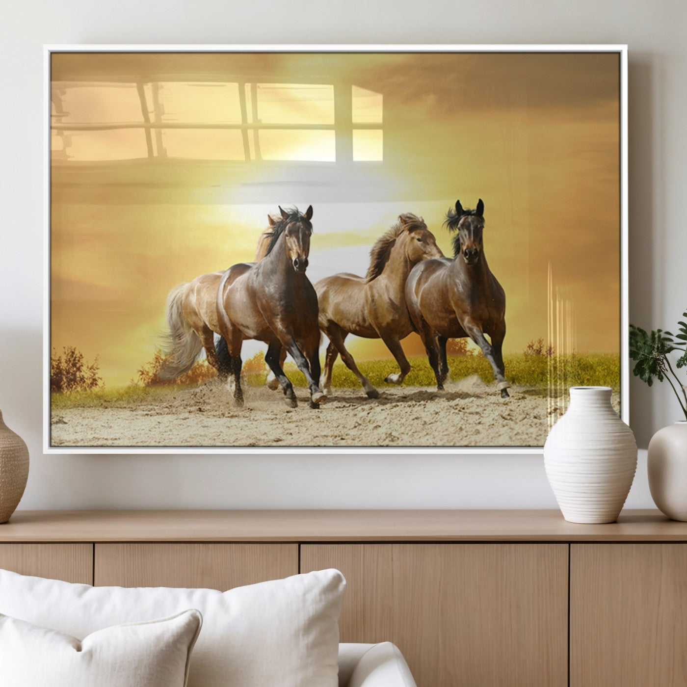 MGV-FP-36X24-3P - Wild Horses Wall Art Canvas Print