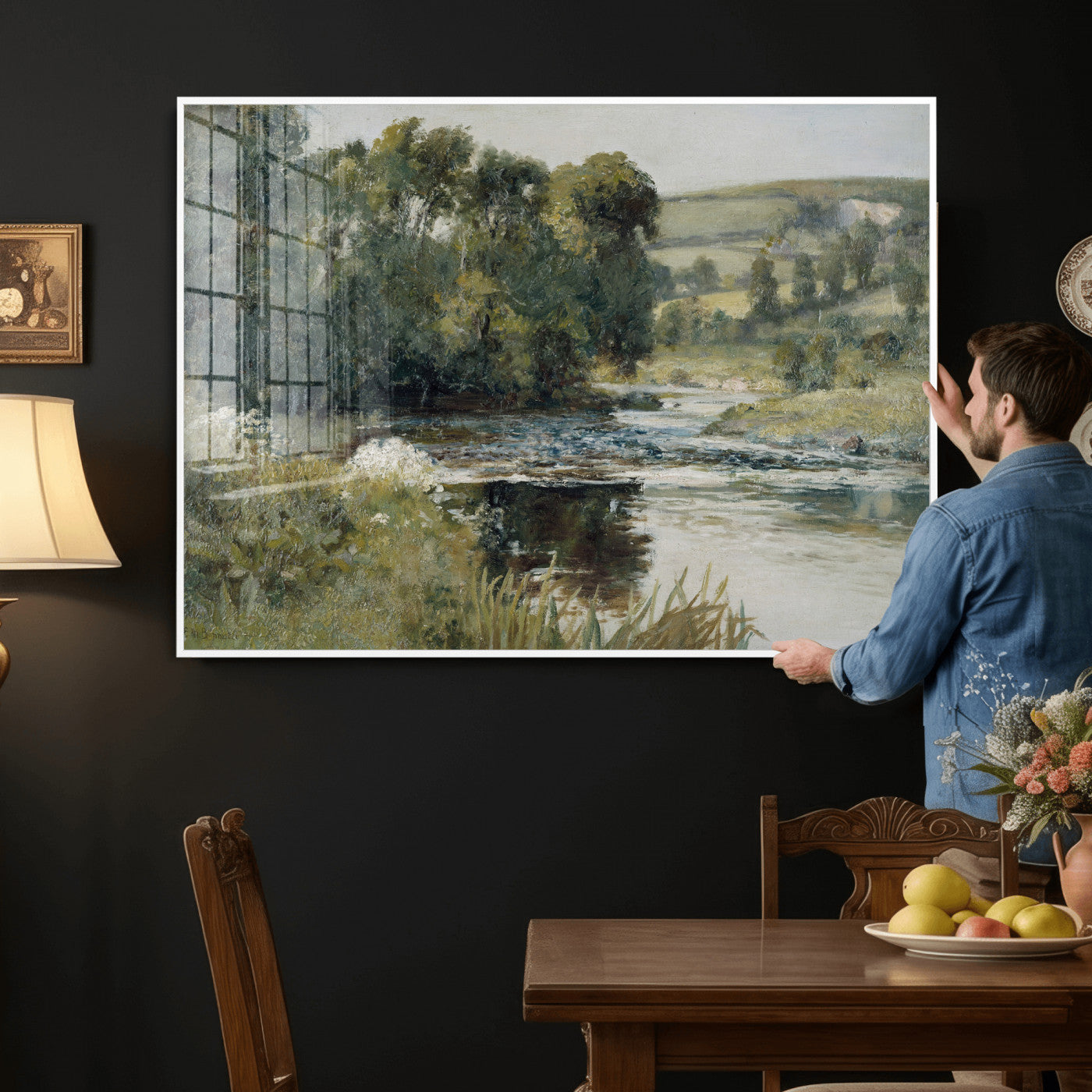 63256010-MGV-CV-36X24 - Edward Mitchell Bannister Streamside Wall Art Canvas Print