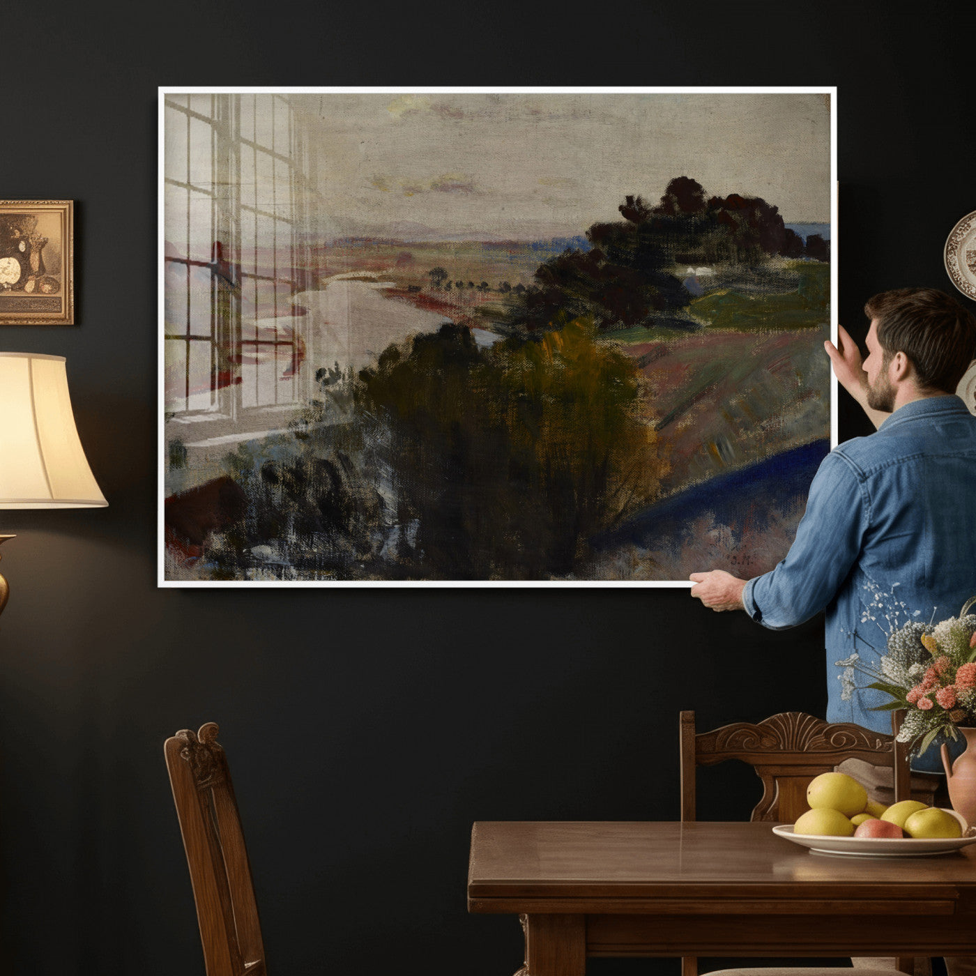 55507874-MGV-CV-36X24 - Jacek Malczewski Landscape at the Vistula Wall Art Canvas Print