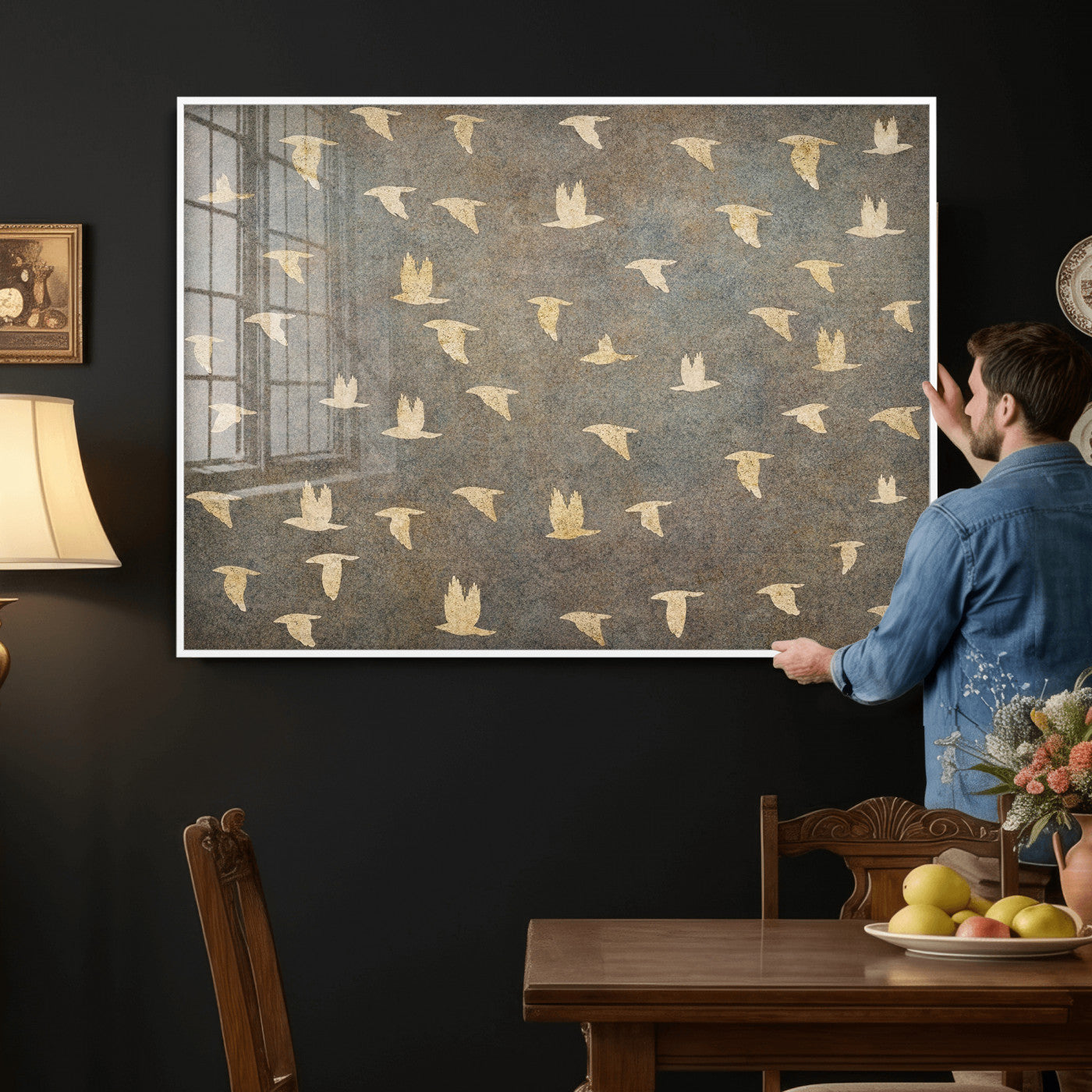 20532514-MGV-CV-36X24 - Abstract Birds Wall Art Canvas Print