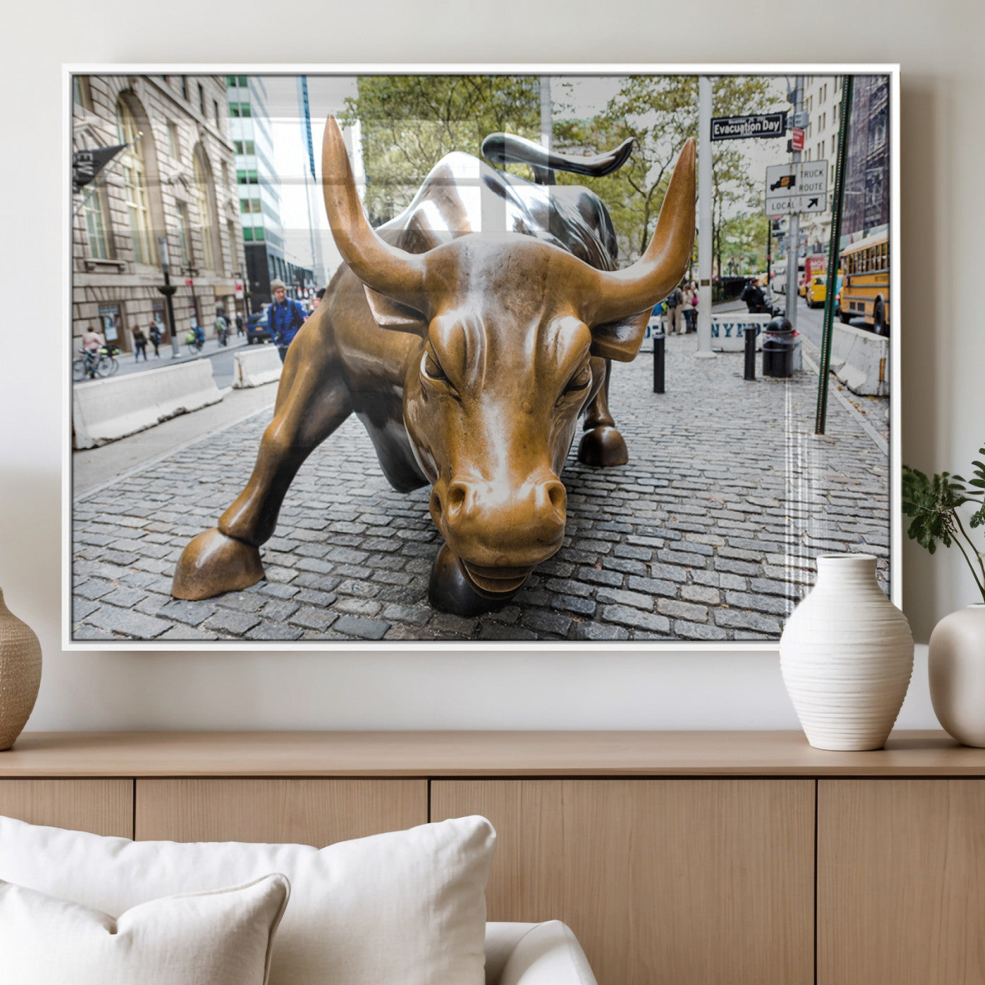 MGV-FP-60X30-3P - Charging Bull Wall Art Canvas Print