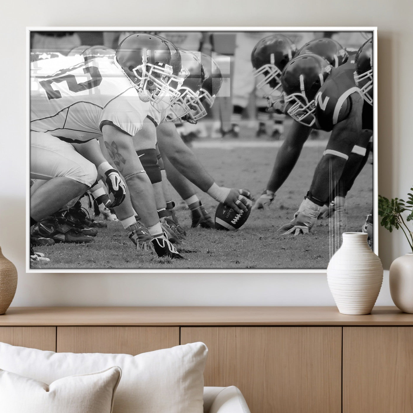 MGV-FP-60X30-3P - American Football Player Wall Art Canvas Print