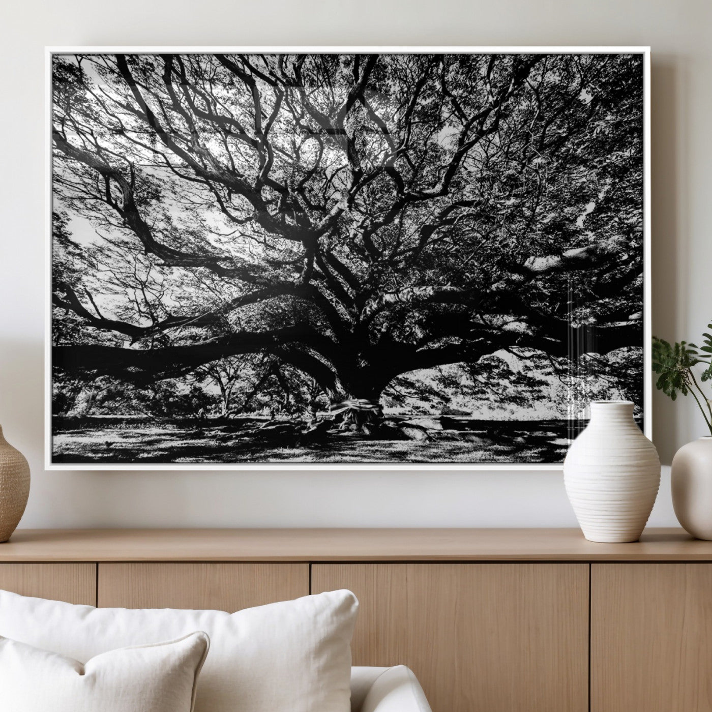 MGV-FP-60X30-3P - Mighty Angel Oak Wall Art | Angel Oak Tree Art Print
