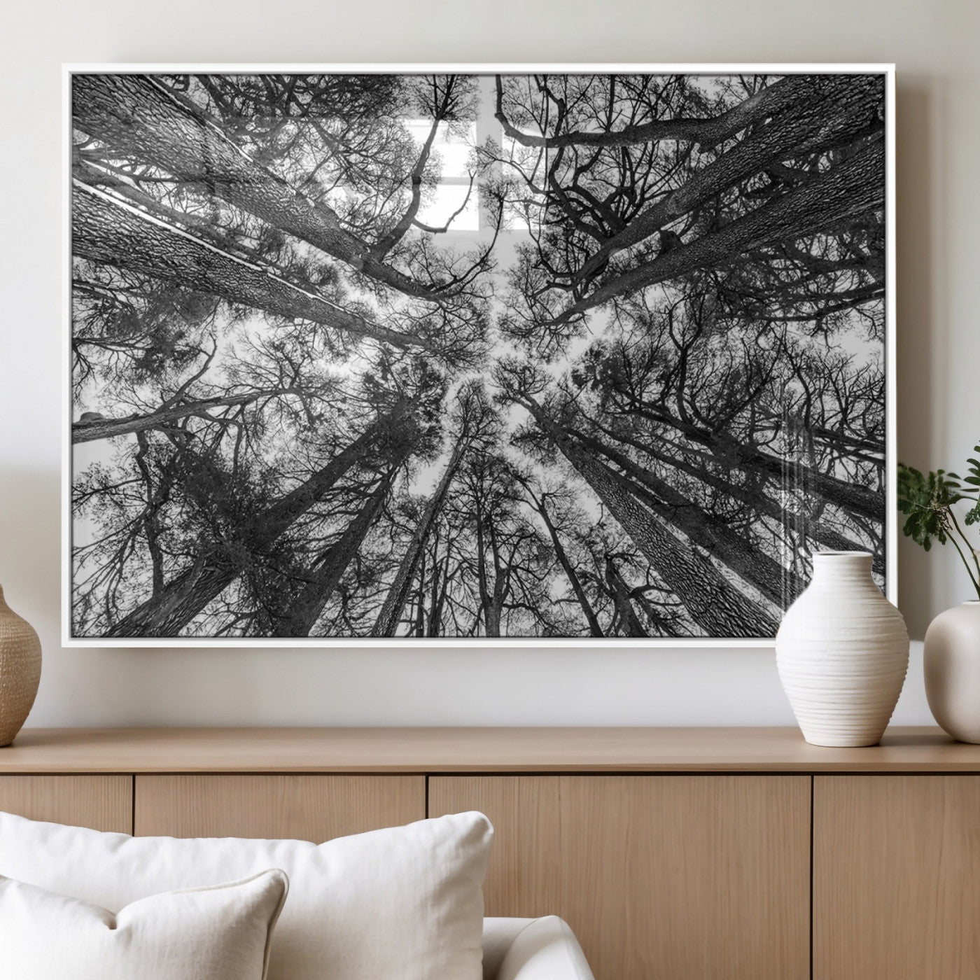 33934-MGV-FP-60X30-3P_White-Trees Contemporary Art Canvas Print