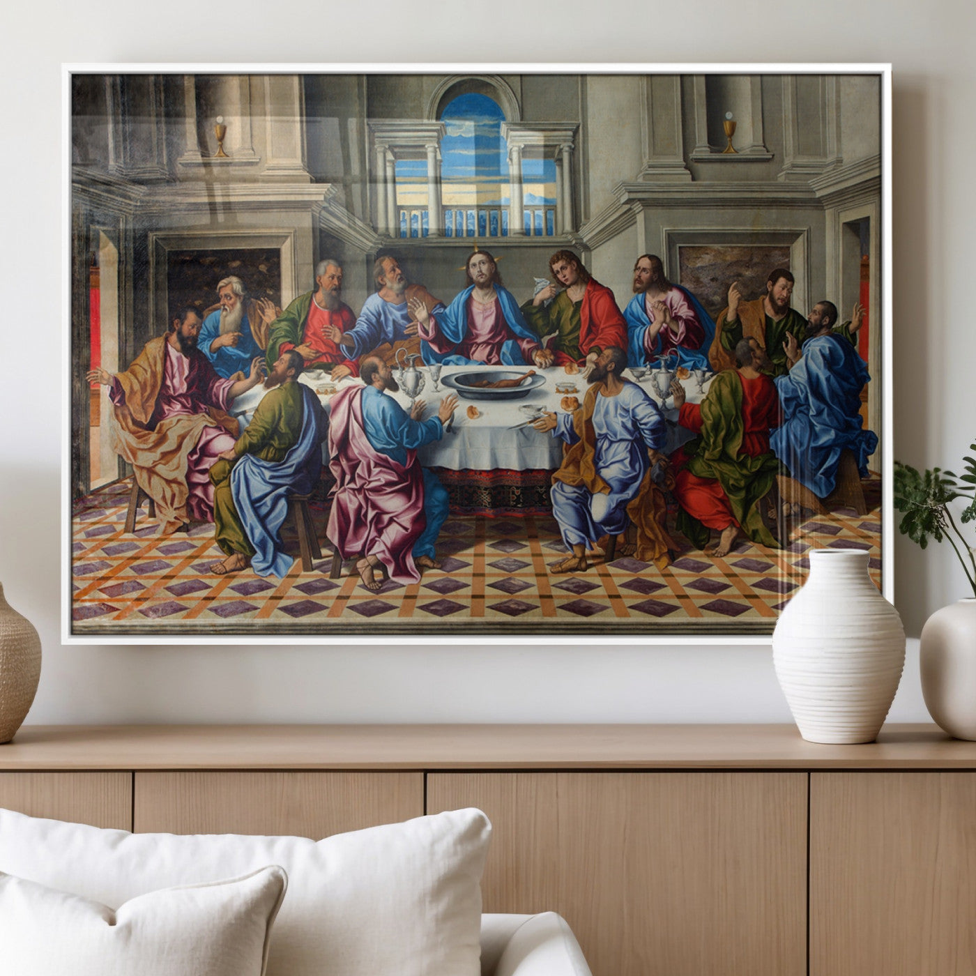 MGV-FP-60X30-3P - The Last Supper Multi Panel Canvas Wall Art