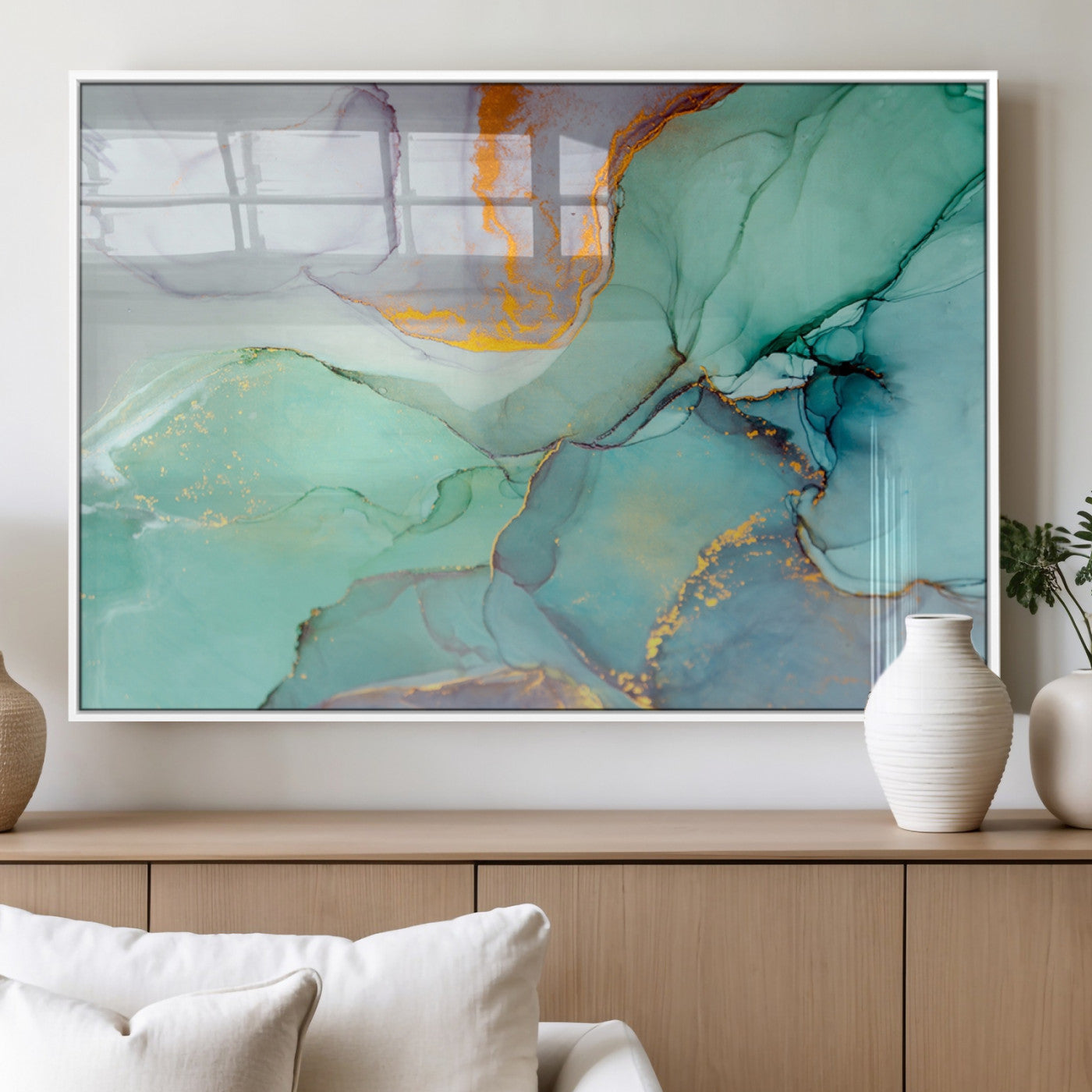 MGV-FP-60X30-3P - Colorful Marble Fluid Effect Canvas Wall Art Print