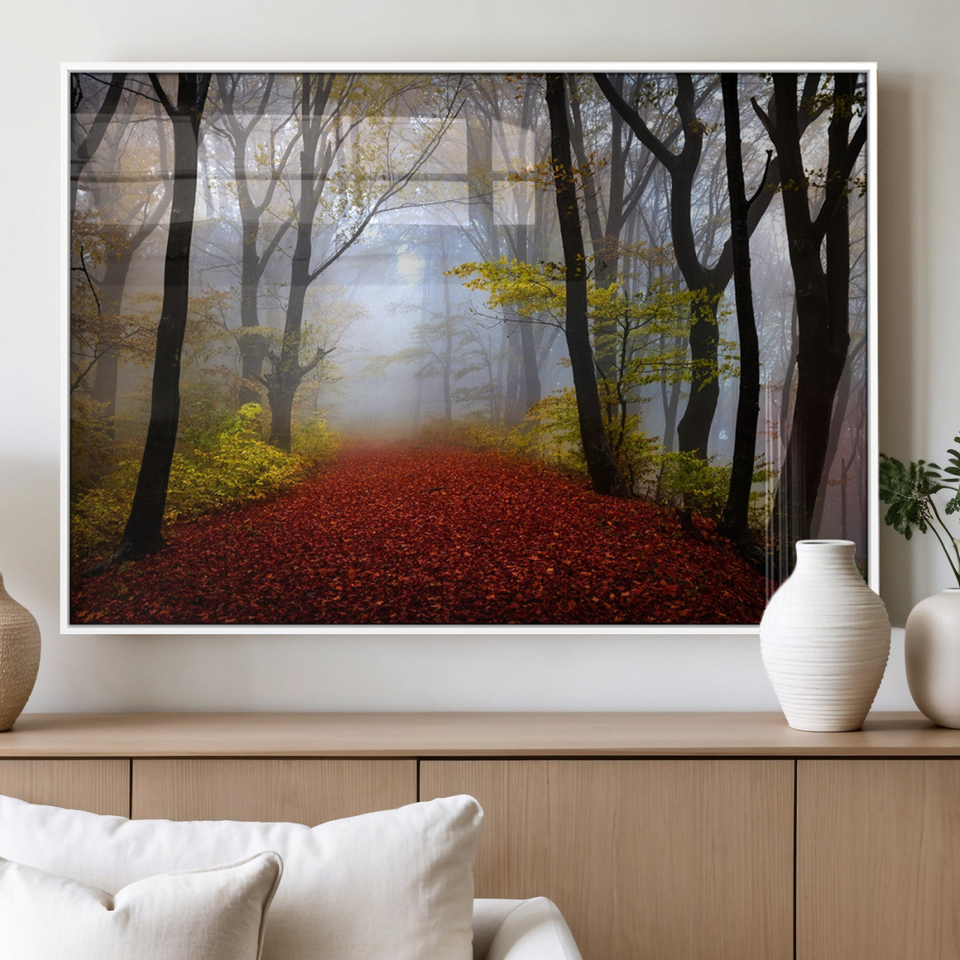 MGV-FP-60X30-3P - Foggy Forest Wall Art Landscape Canvas Print
