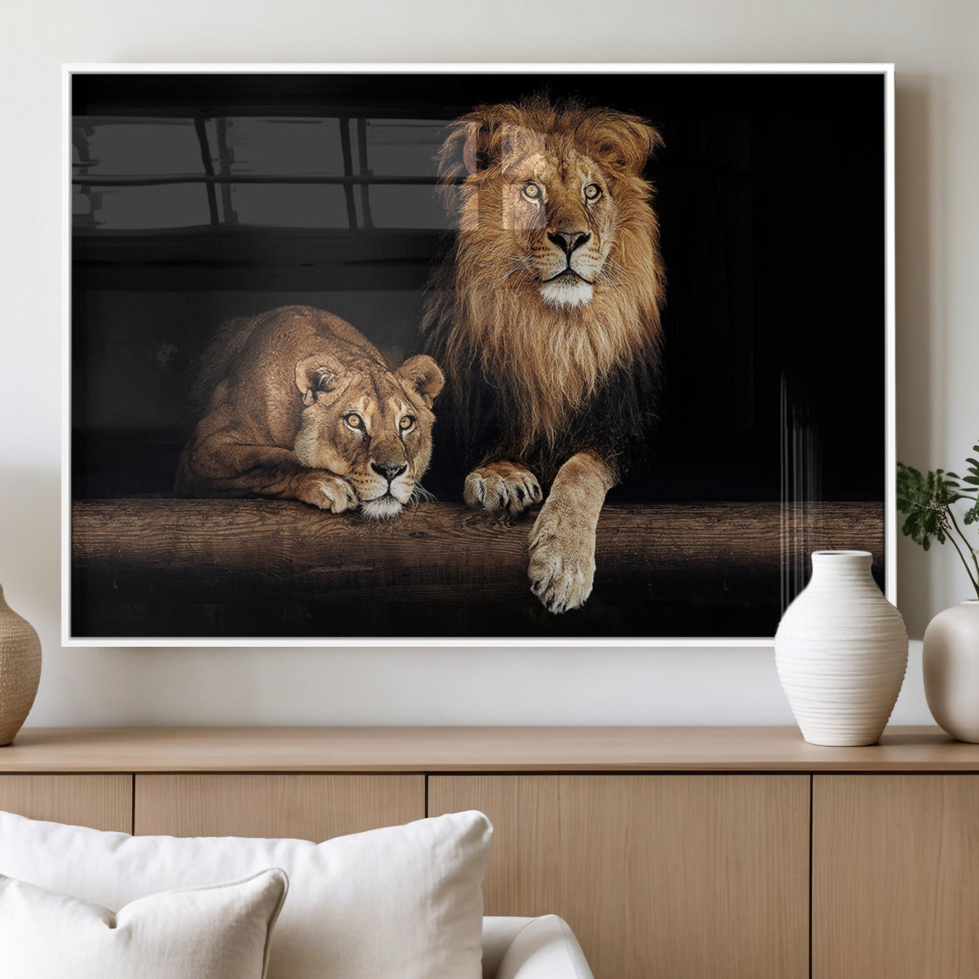 MGV-FP-60X30-3P - Lion Canvas Wall Art Animal Print