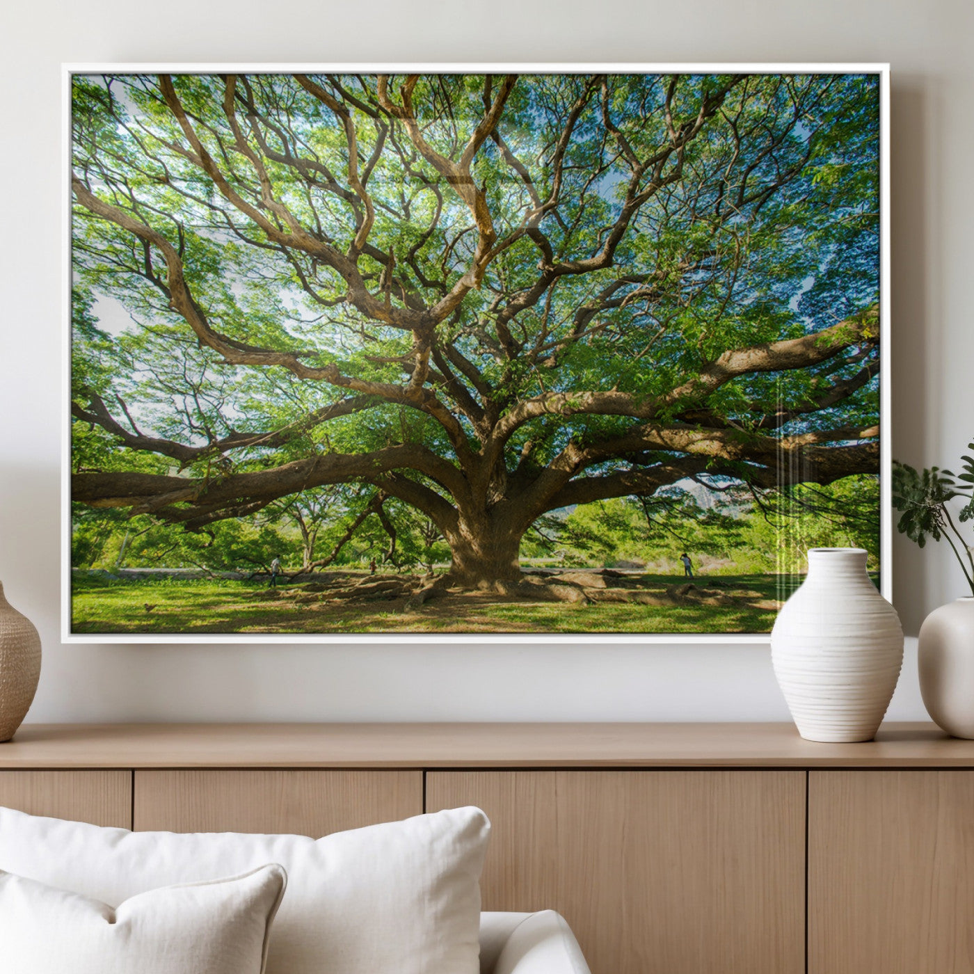 MGV-FP-60X30-3P - Angel Oak Tree Wall Art | Oak Canvas Print | Multi Panel Landscape Wall Art | Ready to Hang Wall Art