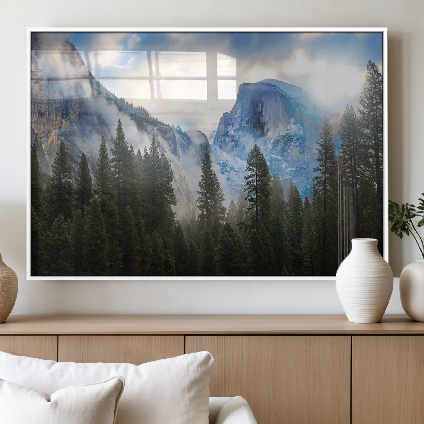 44943-MGV-FP-60X30-3P_White-Half Dome Yosemite Calinia Wall Art Canvas Print El Capitan