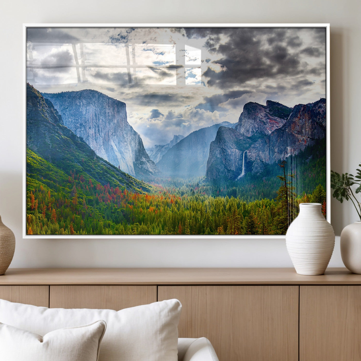 MGV-FP-60X30-3P - Yosemite Park Half Dome 3 Panel Canvas Print | Large Giclée Landscape Wall Art for Living Room,