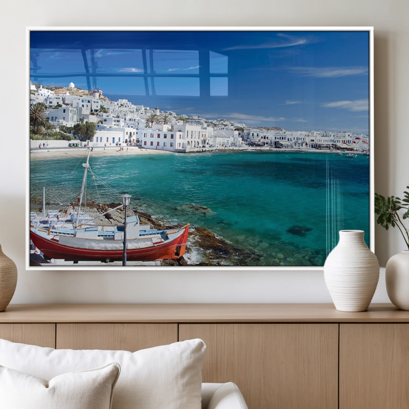 MGV-FP-60X30-3P - Santorini Wall Art Canvas Print