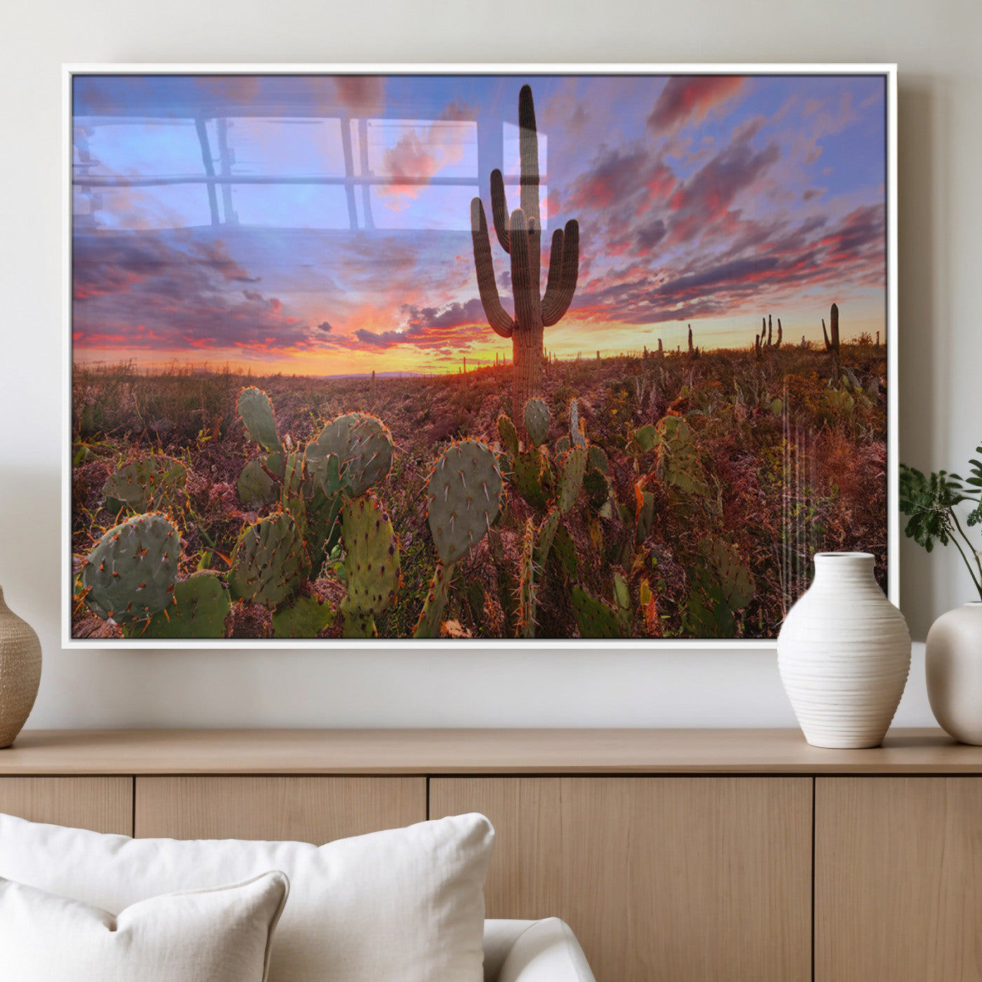 MGV-FP-60X30-3P - Arizona Desert Sunset Wall Art Canvas Print