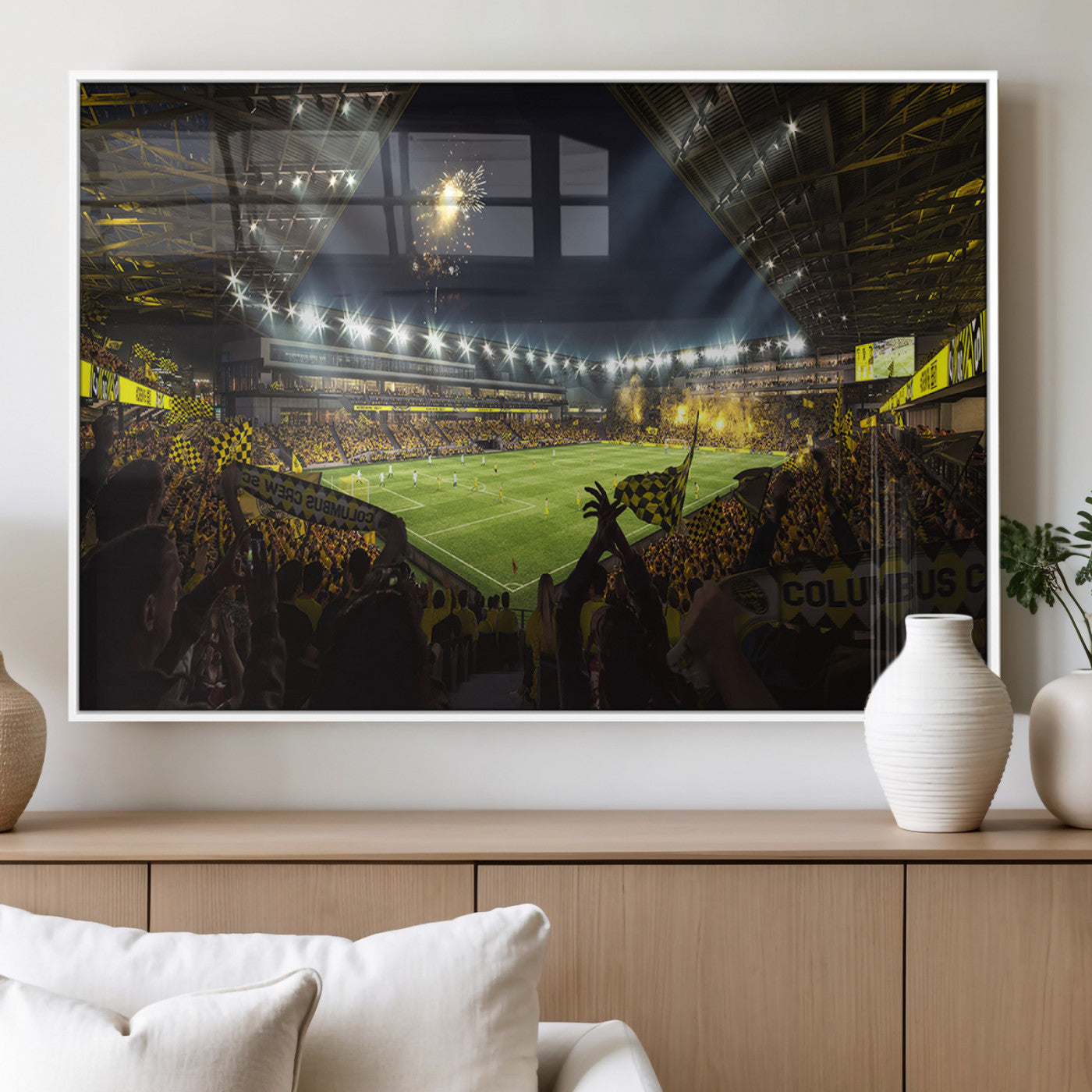 MGV-FP-60X30-3P - Columbus Crew Soccer Team Print - Columbus Crew Stadium Wall Art Canvas Print