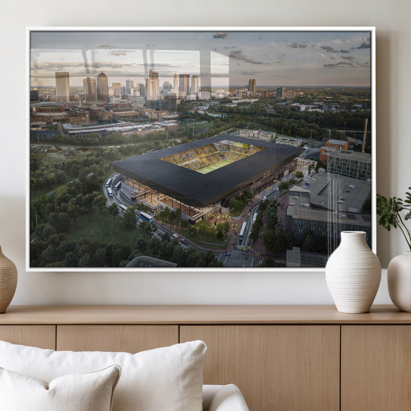 MGV-FP-60X30-3P - Columbus Crew Soccer Team Print - Columbus Crew Stadium Wall Art, Columbus Crew Soccer Wall Art