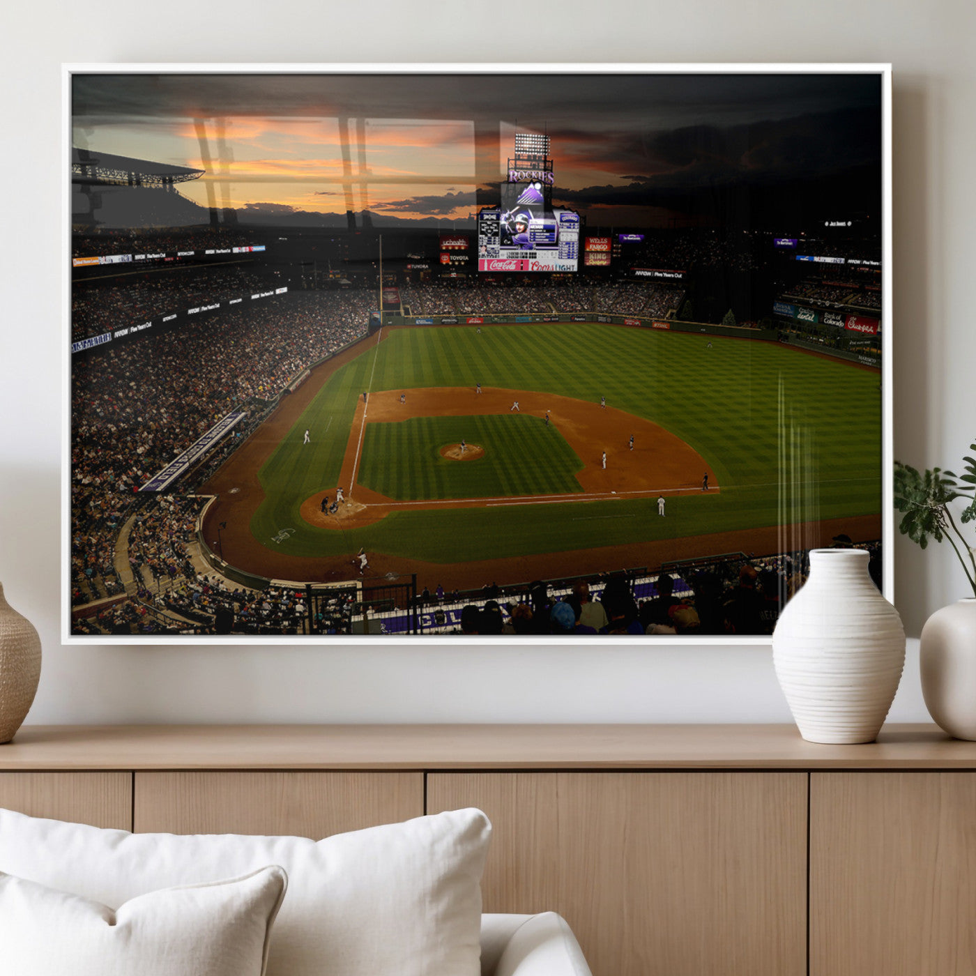 MGV-FP-60X30-3P - Colorado Rockies Coors Field Wall Art Canvas Print - MLB Baseball Stadium