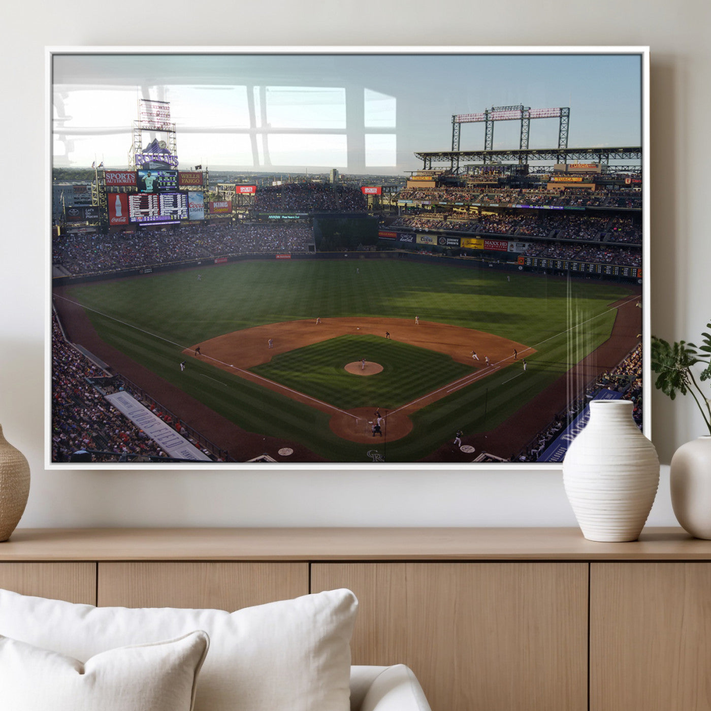MGV-FP-60X30-3P - Colorado Rockies Coors Field Wall Art Canvas Print - MLB Baseball Stadium