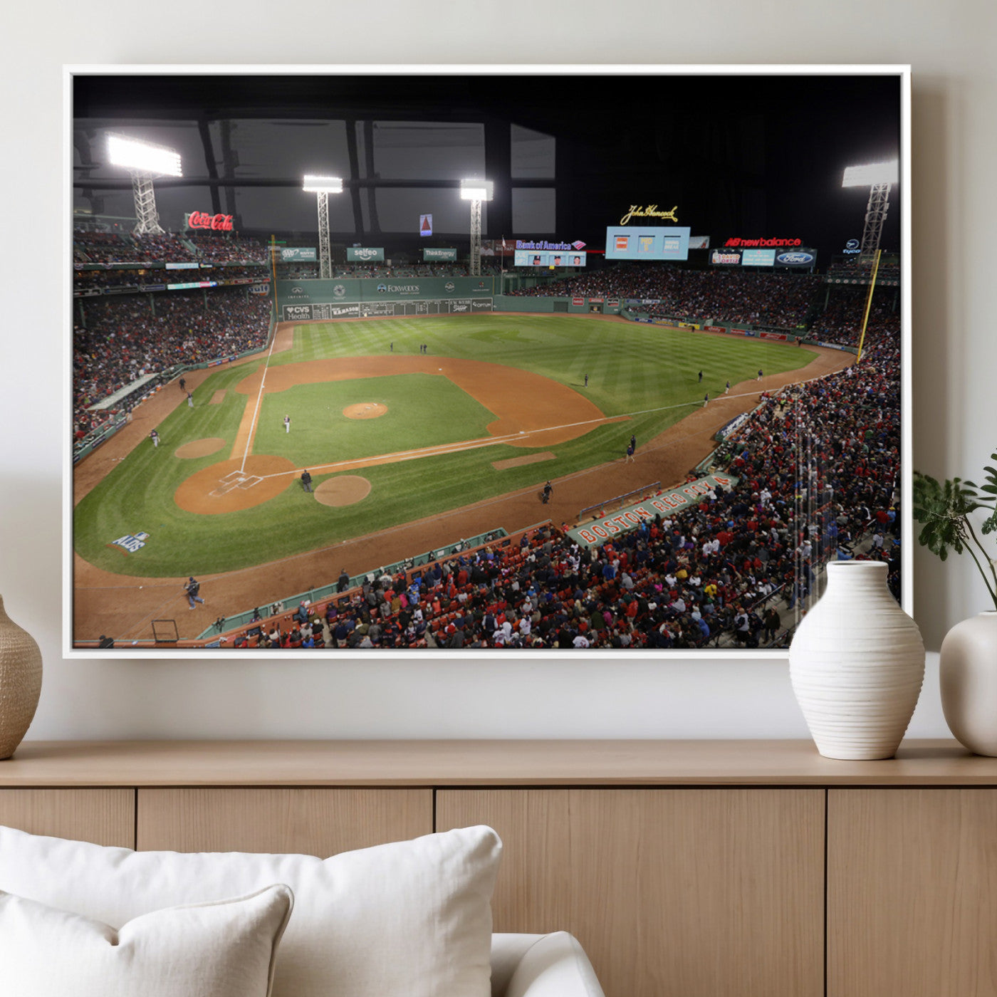 MGV-FP-60X30-3P - Boston Red Sox Baseball Team Print - Massachusetts Fenway Park Stadium Wall Art Canvas Print