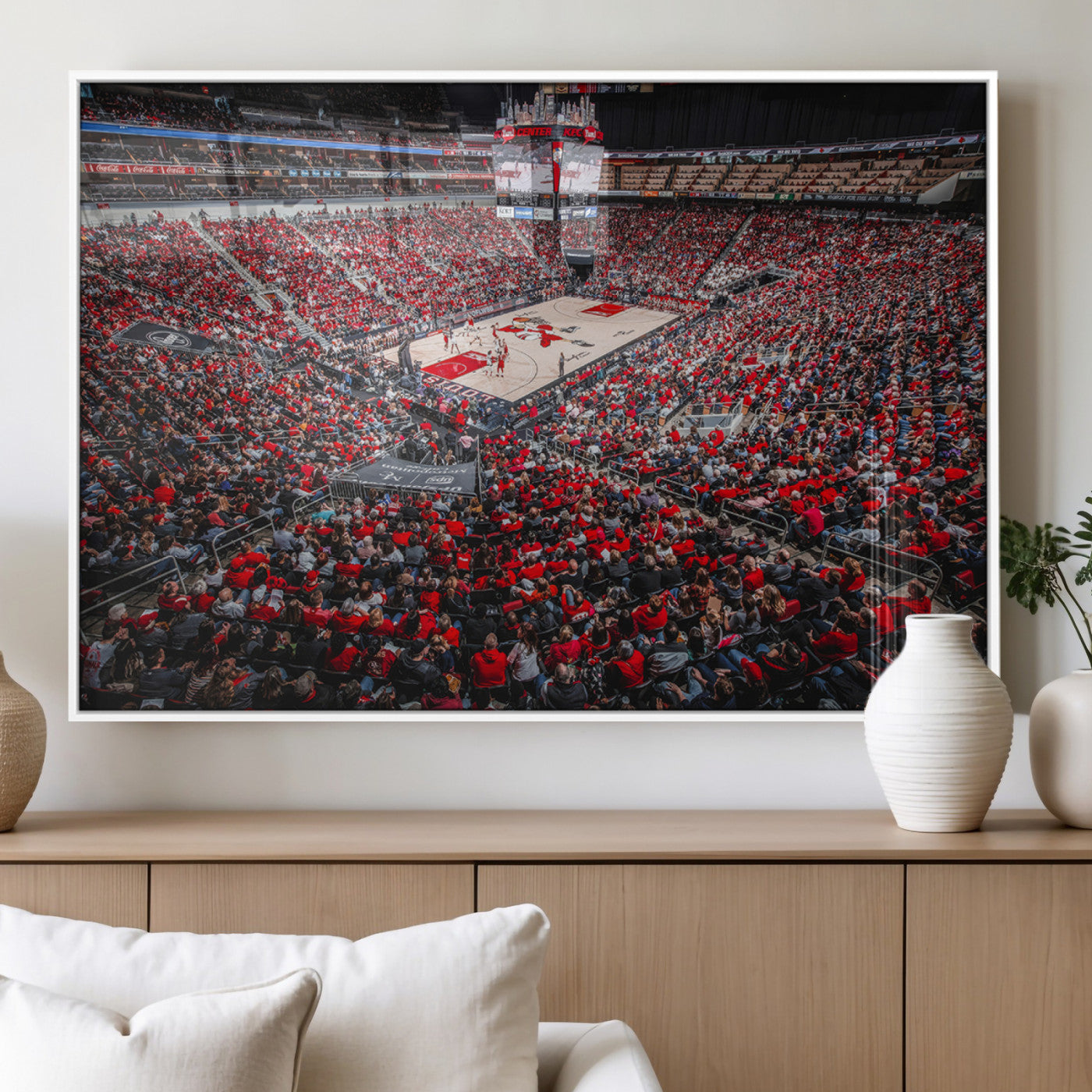 MGV-FP-60X30-3P - Louisville Cardinals Basketball Print Canvas - Louisville KFC Yum Center Arena Wall Art Canvas Print