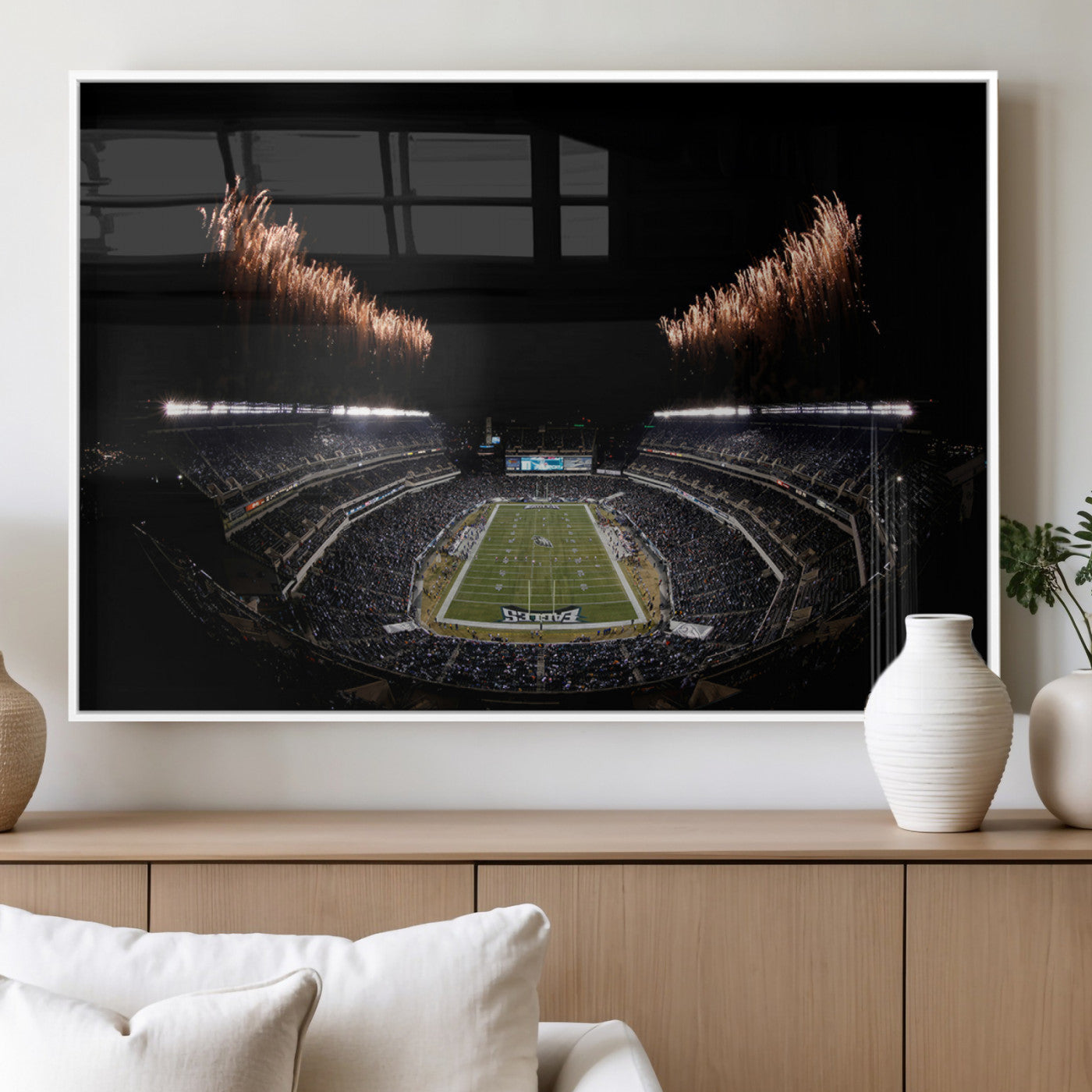 MGV-FP-60X30-3P - Eagles Field Stadium Wall Art | Philadelphia Eagles Football Team Print - Philadelphia Lincoln