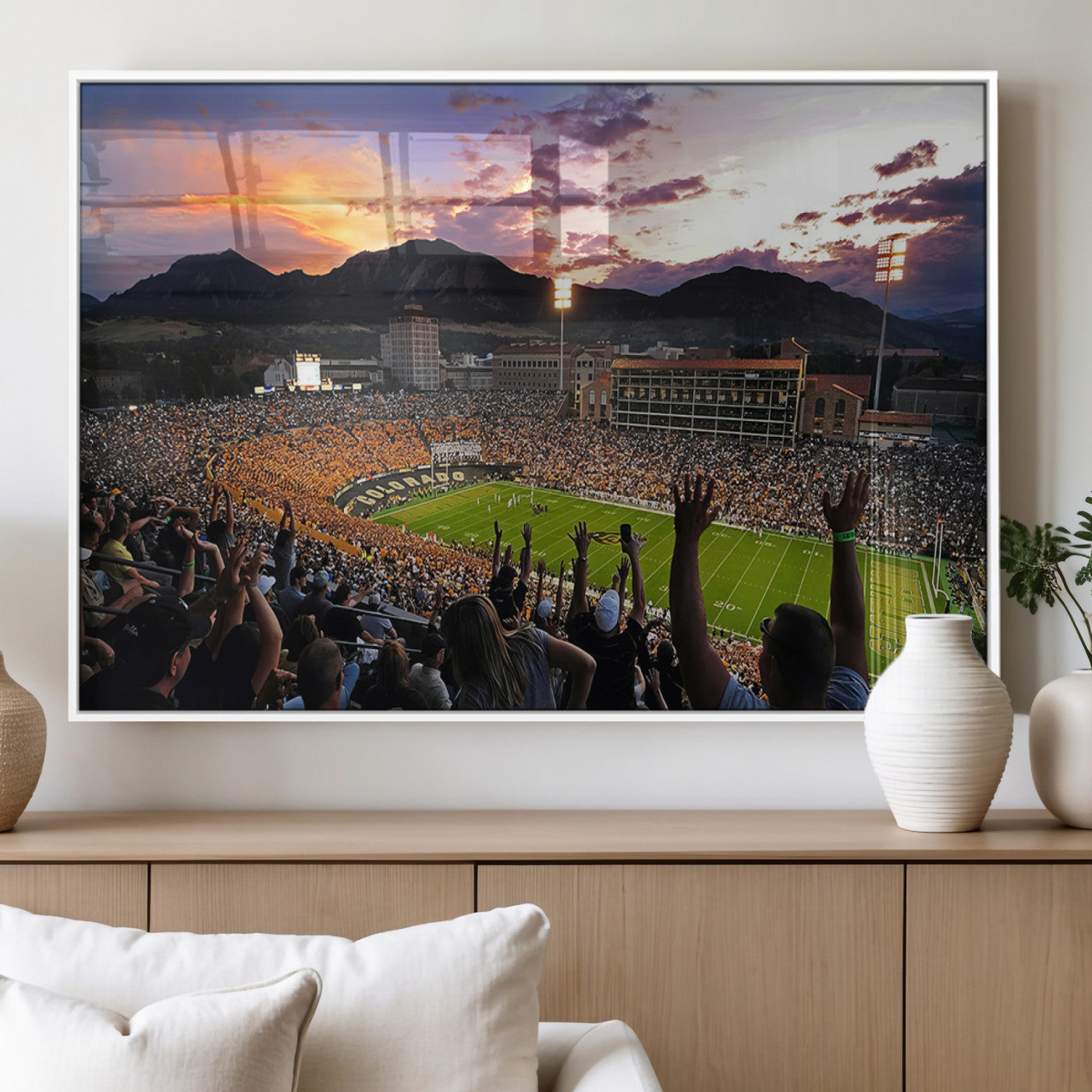 MGV-FP-60X30-3P - Folsom Field - University of Colorado Buffaloes Football Stadium Wall Art, Colorado Buffaloes Wall