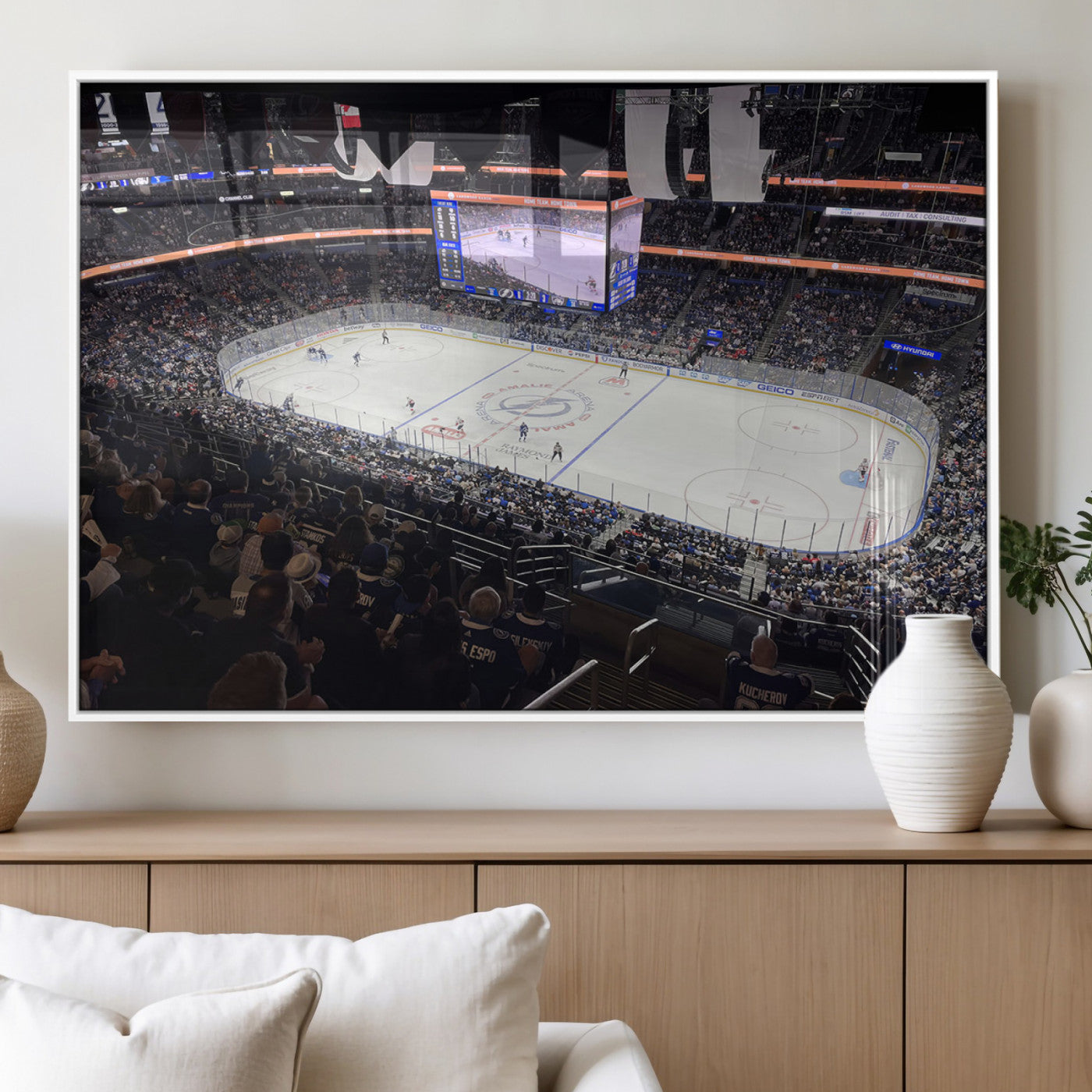 MGV-FP-60X30-3P - Amalie Arena Florida Wall Art Canvas Print - NHL Hockey Stadium Print