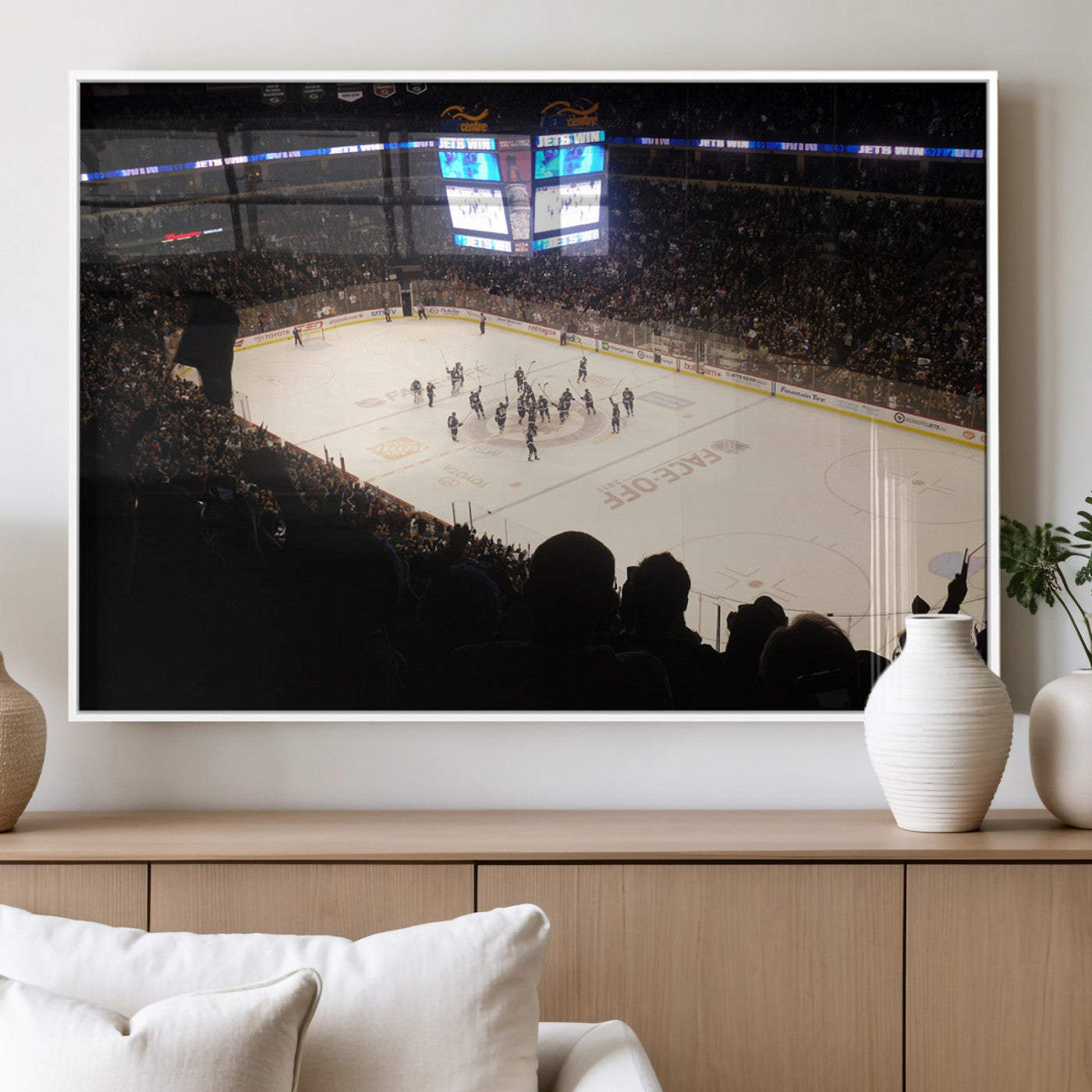 MGV-FP-60X30-3P - Canada Life Centre Wall Art | Winnipeg Jets Hockey Team Print Canvas | Ready to Hang | Winnipeg Wall