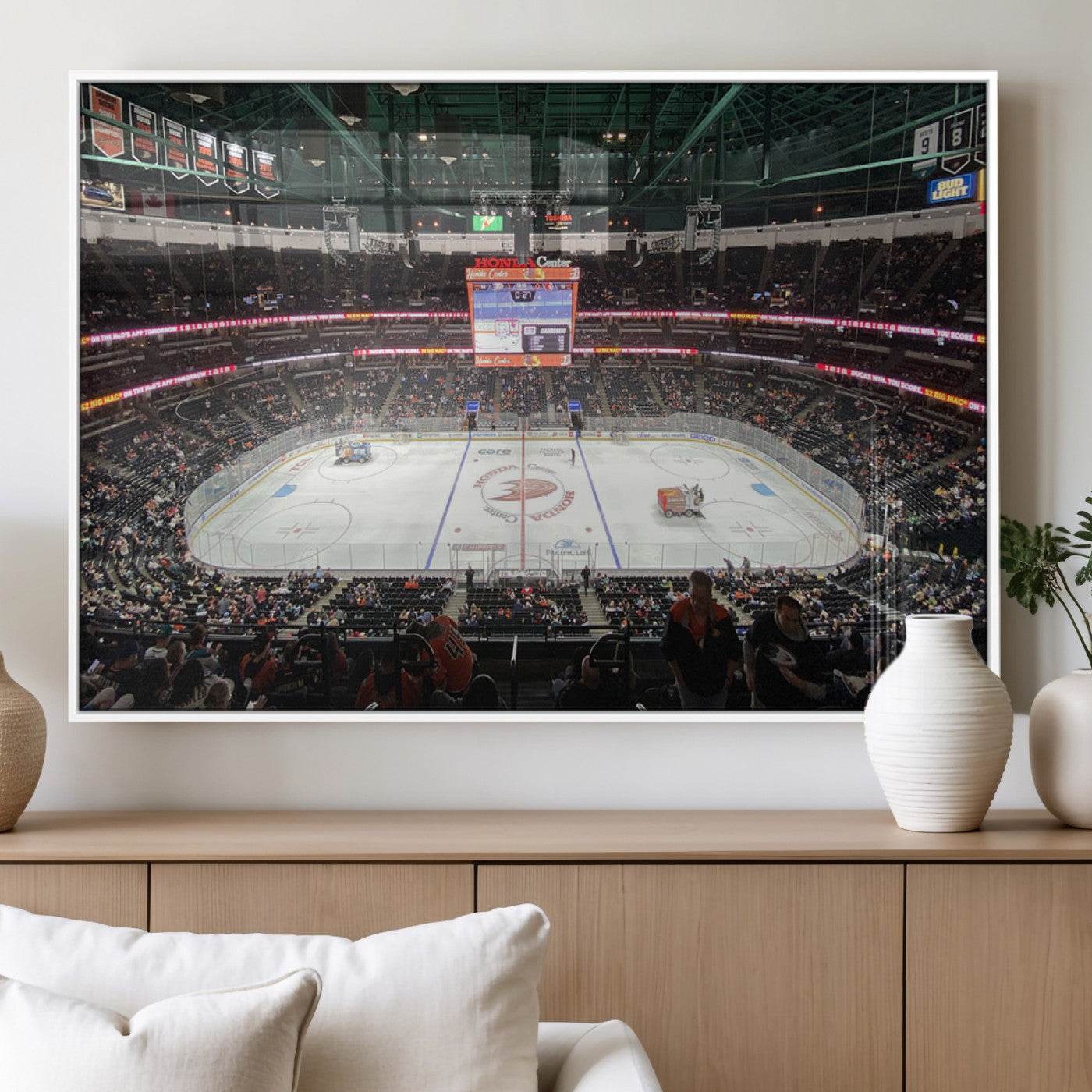 MGV-FP-60X30-3P - Honda Center California Anaheim Ducks Ice Hockey Stadium Canvas Print Wall Art