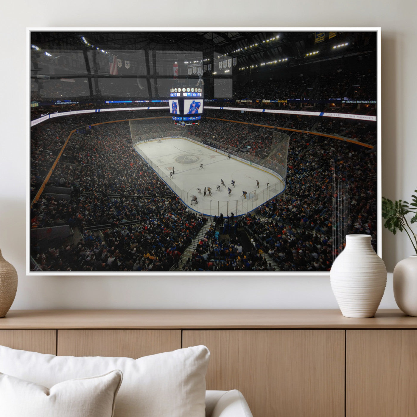 MGV-FP-60X30-3P - KeyBank Center New York Buffalo Sabres Hockey Stadium Canvas Print Wall Art