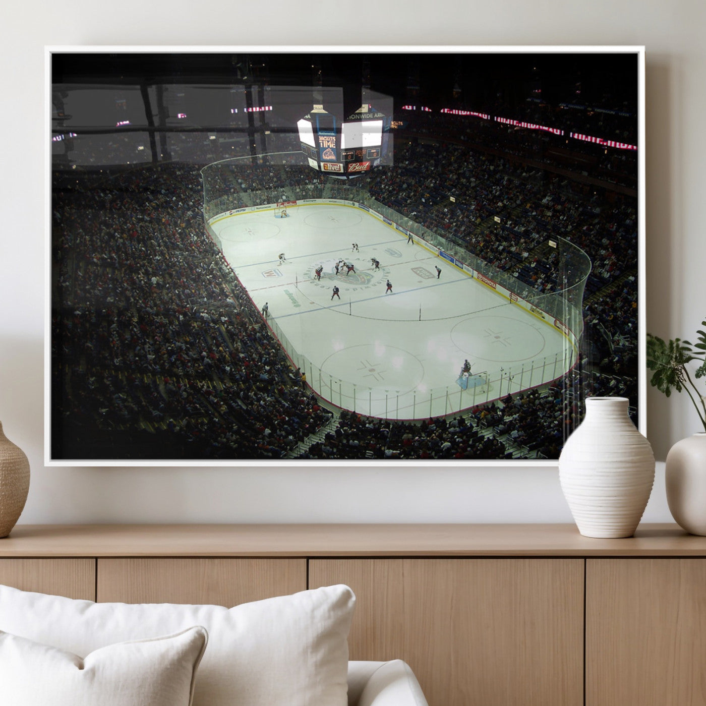MGV-FP-60X30-3P - Nationwide Arena Ohio Columbus Blue Jackets Hockey Stadium Canvas Print Wall Art