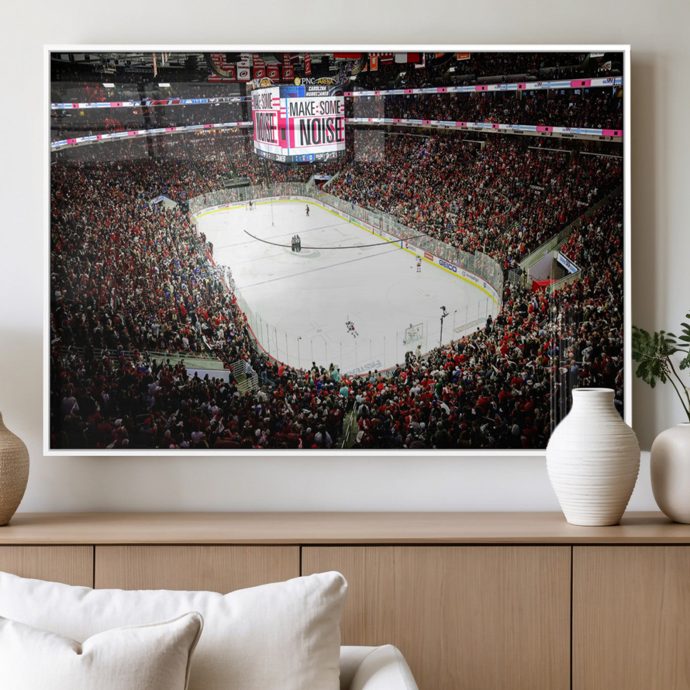 MGV-FP-60X30-3P - PNC Arena Raleigh North Carolina Hurricanes Hockey Stadium Wall Art Canvas, North Carolina