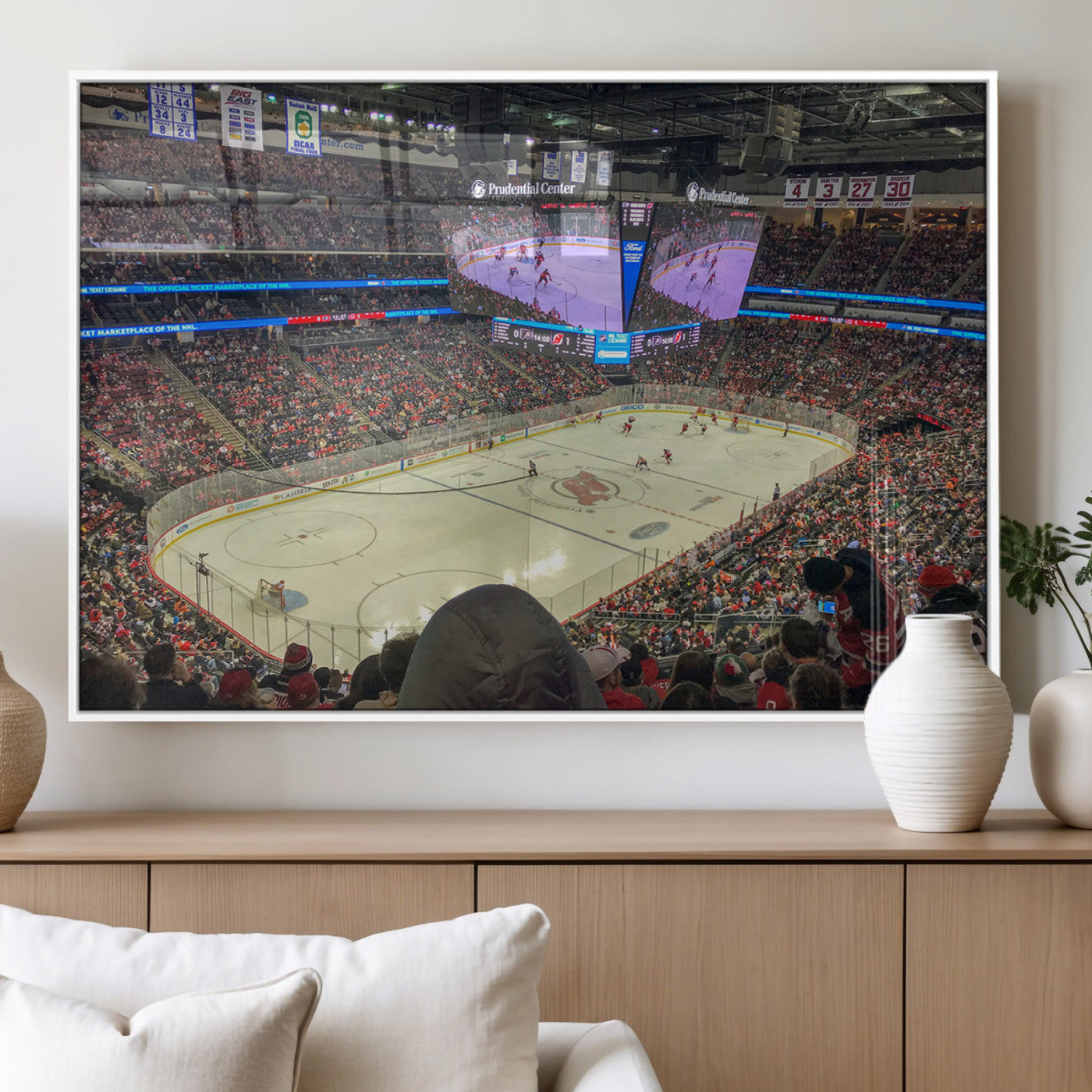 MGV-FP-60X30-3P - Prudential Center Newark New Jersey Devils Hockey Stadium, New Jersey Devils Hockey Stadium Canvas
