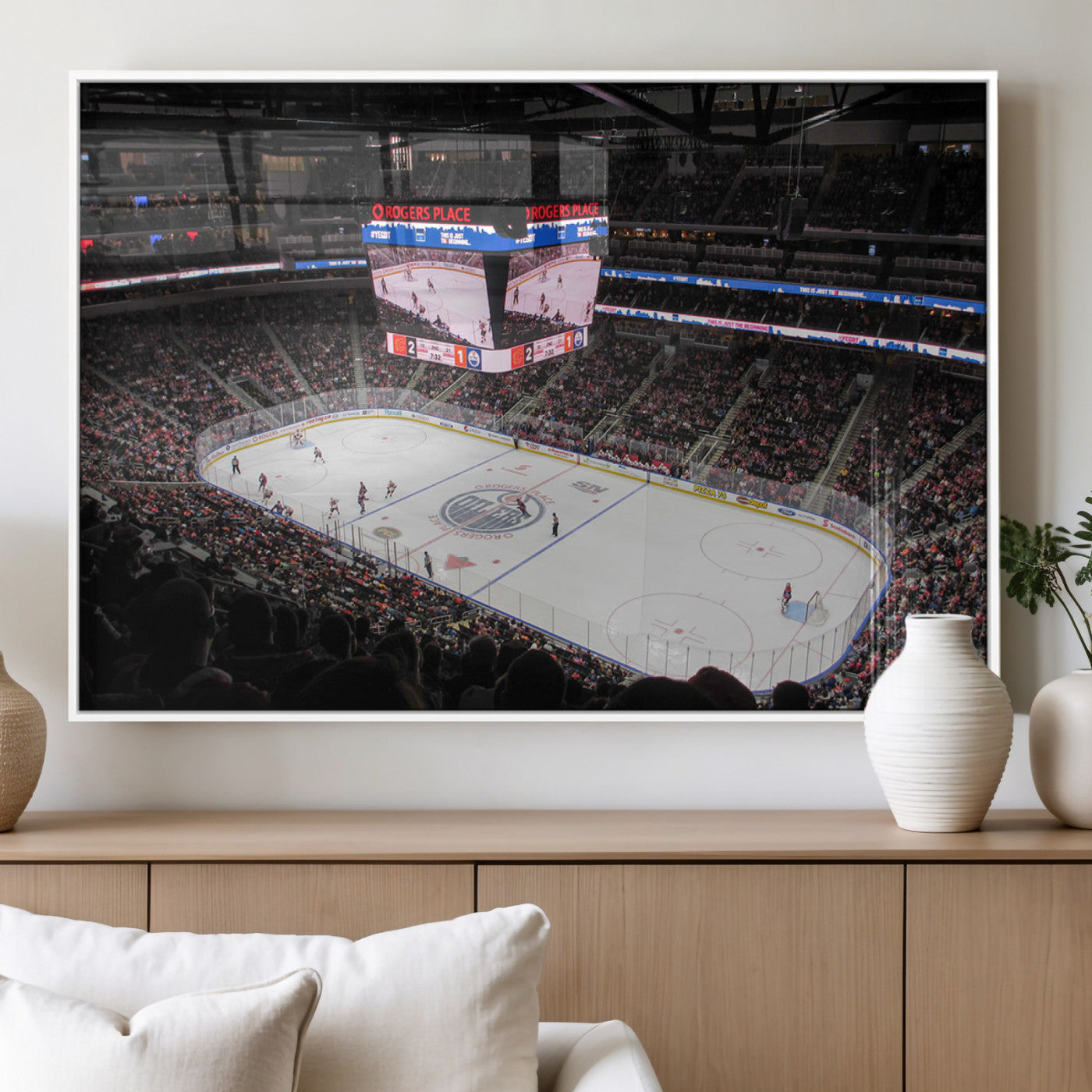 MGV-FP-60X30-3P - Rogers Place Edmonton Oilers Ice Hockey Stadium Wall Art, Rogers Place Edmonton Oilers Wall Art