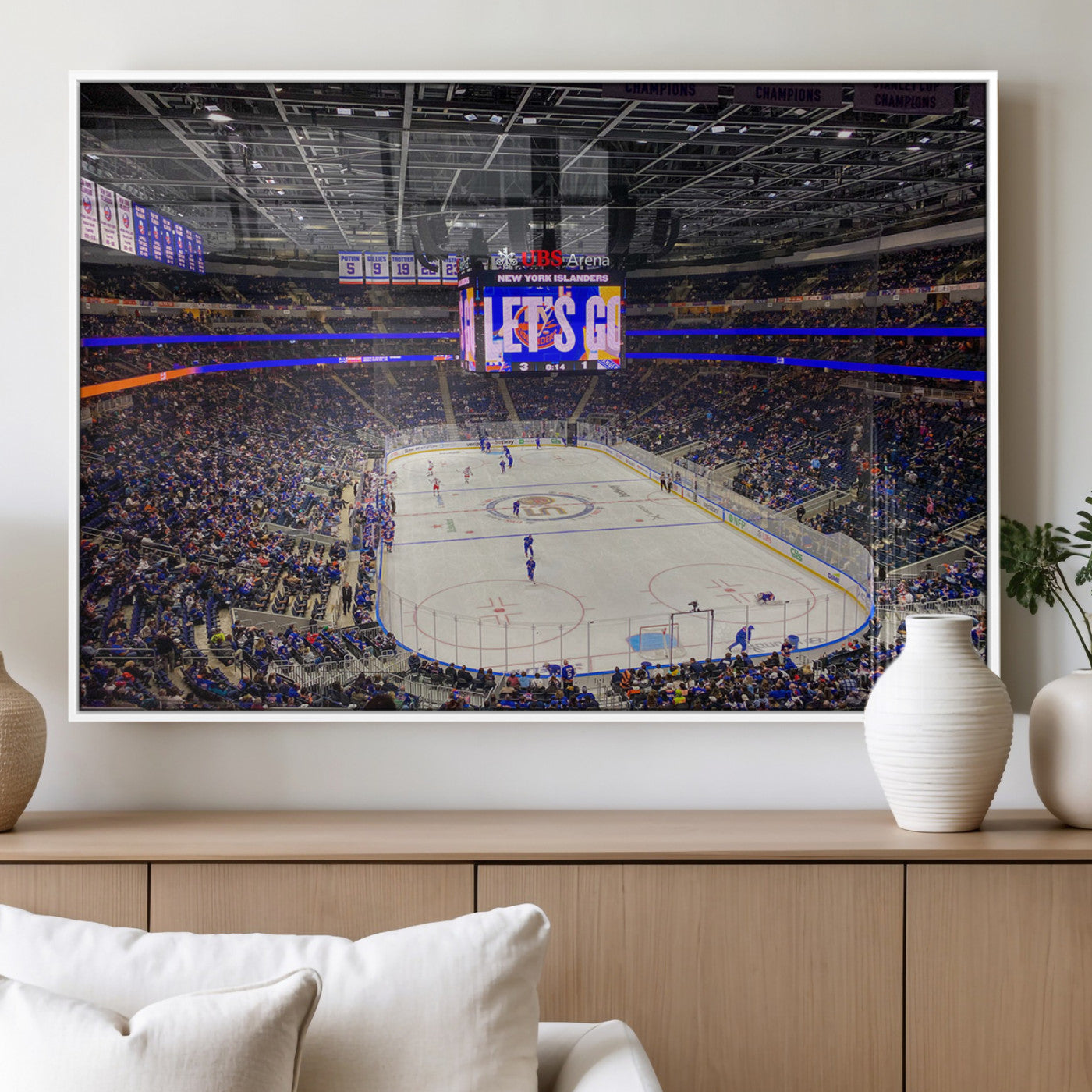 MGV-FP-60X30-3P - UBS Arena Elmont New York Islanders Ice Hockey Wall Art, UBS Arena Elmont Wall Art Canvas Print
