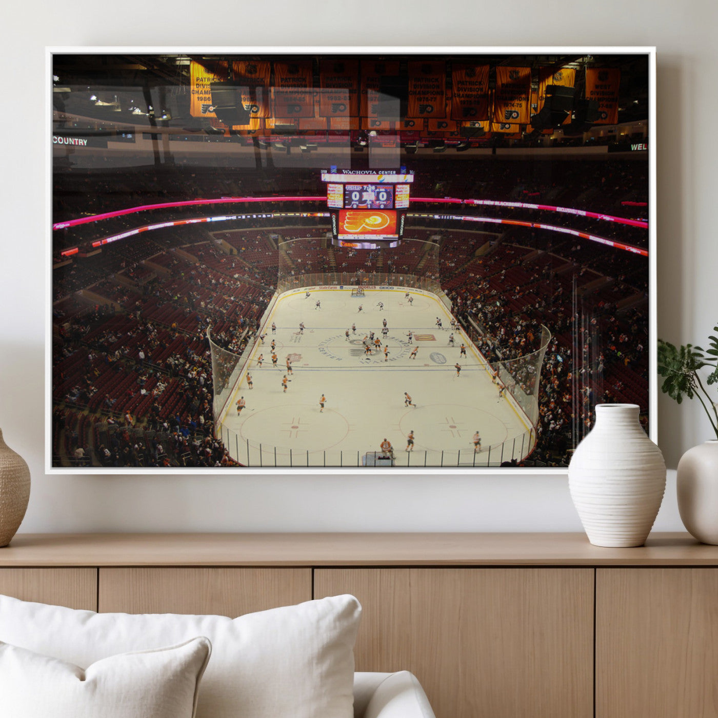 MGV-FP-60X30-3P - Wachovia Center Priort of Lyers Game Ice Hockey Stadium Canvas Print, Lyers Game Ice Hockey Stadium