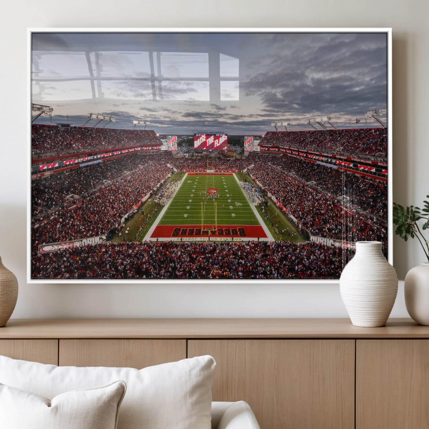 MGV-FP-60X30-3P - Florida Tampa Raymond James Stadium Wall Art Canvas Print - NFL Football Stadium Print Canvas