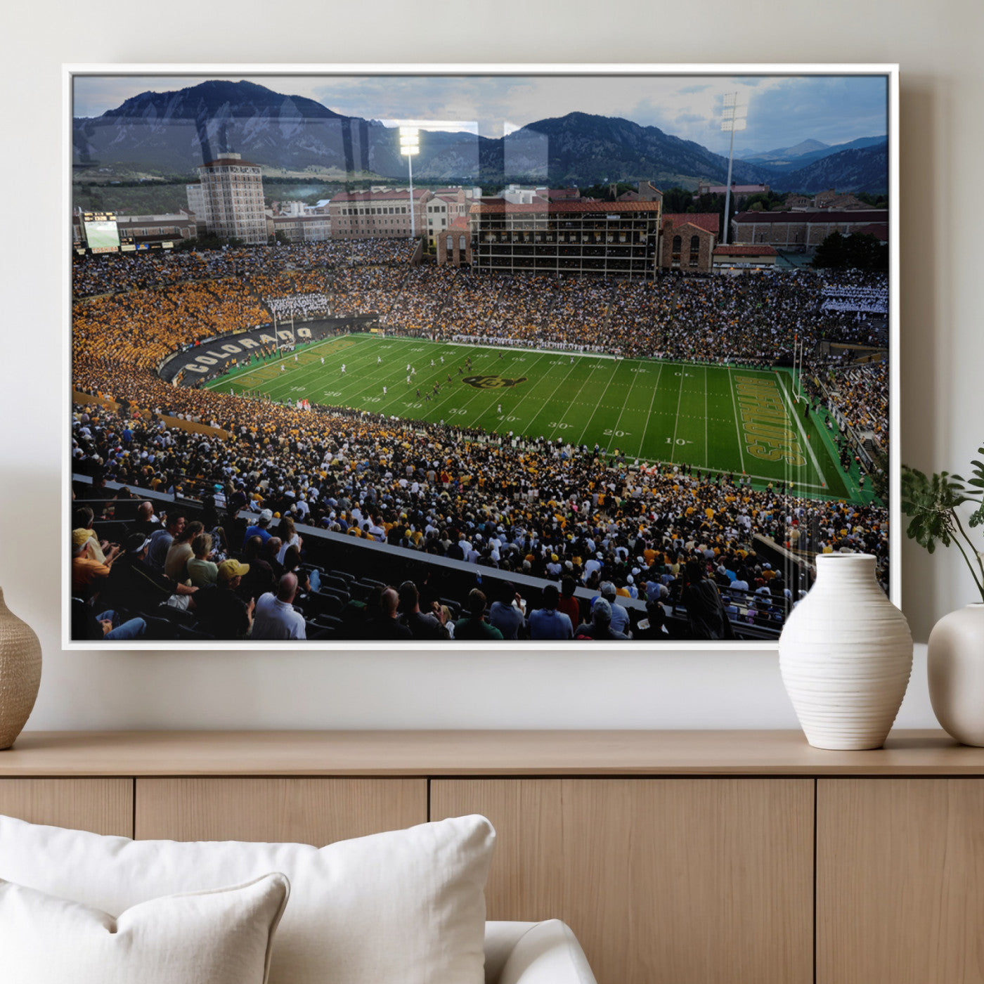 MGV-FP-60X30-3P - Colorado Buffaloes Canvas Print - Boulder Folsom Field Stadium Wall Art Canvas Print, Football Print