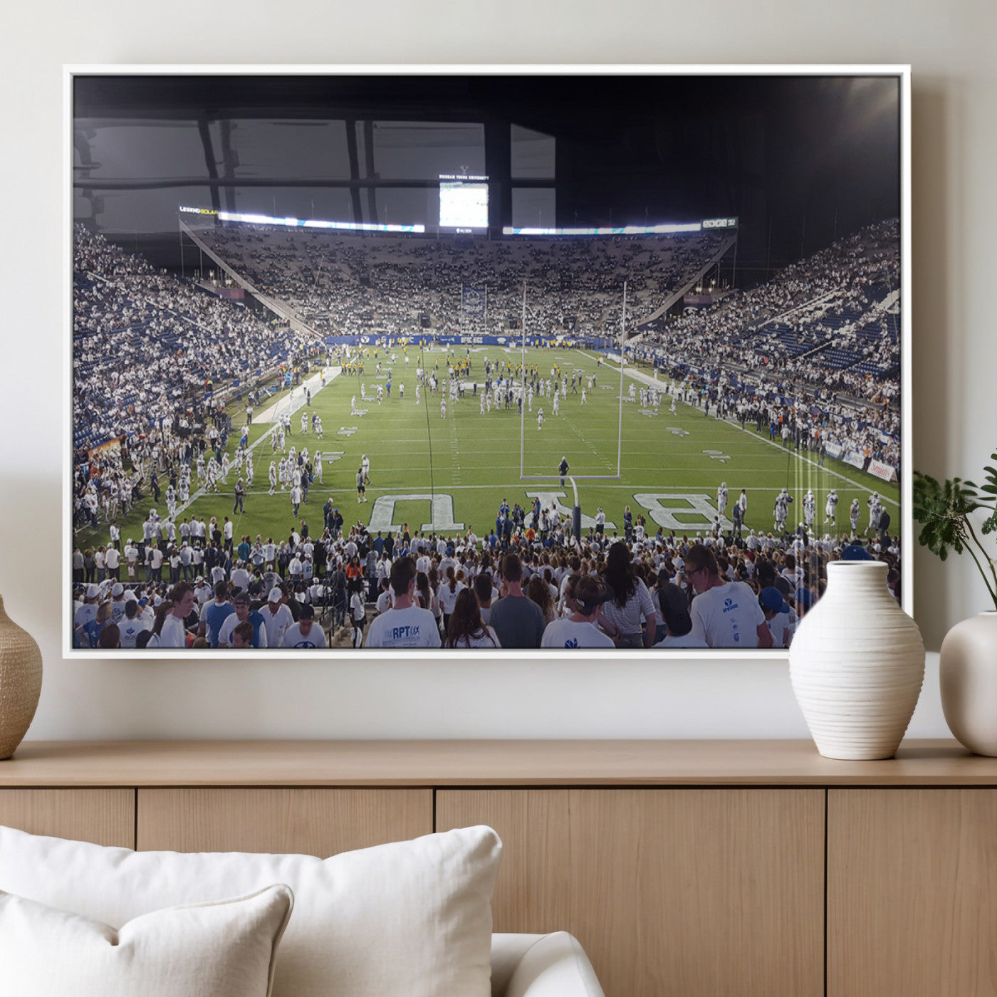 MGV-FP-60X30-3P - Brigham Young University Cougars Football Print Canvas - Provo LaVell Edwards Stadium Wall Art
