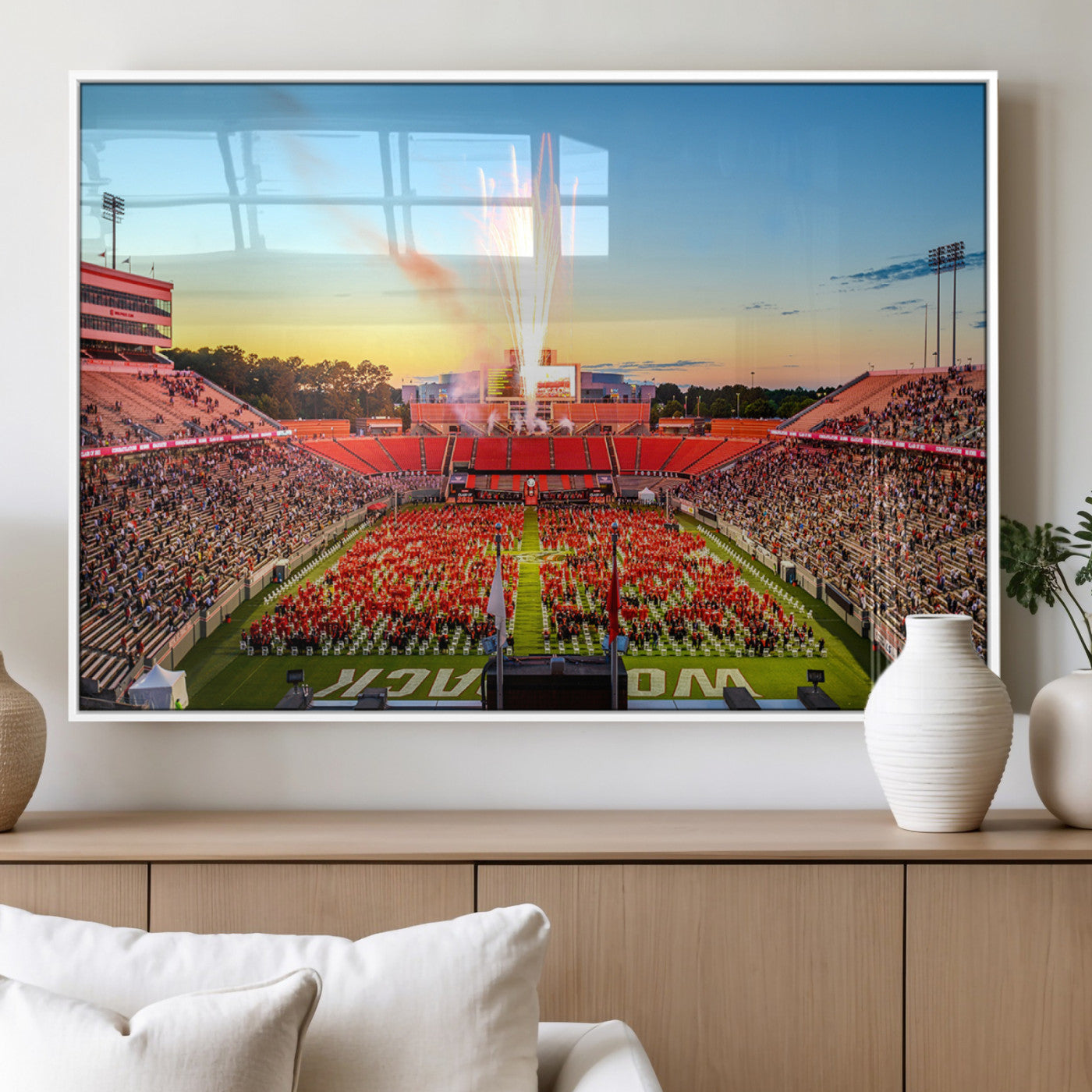 MGV-FP-60X30-3P - North Carolina State University Canvas Print, North Carolina State University Wolfpack Football Team