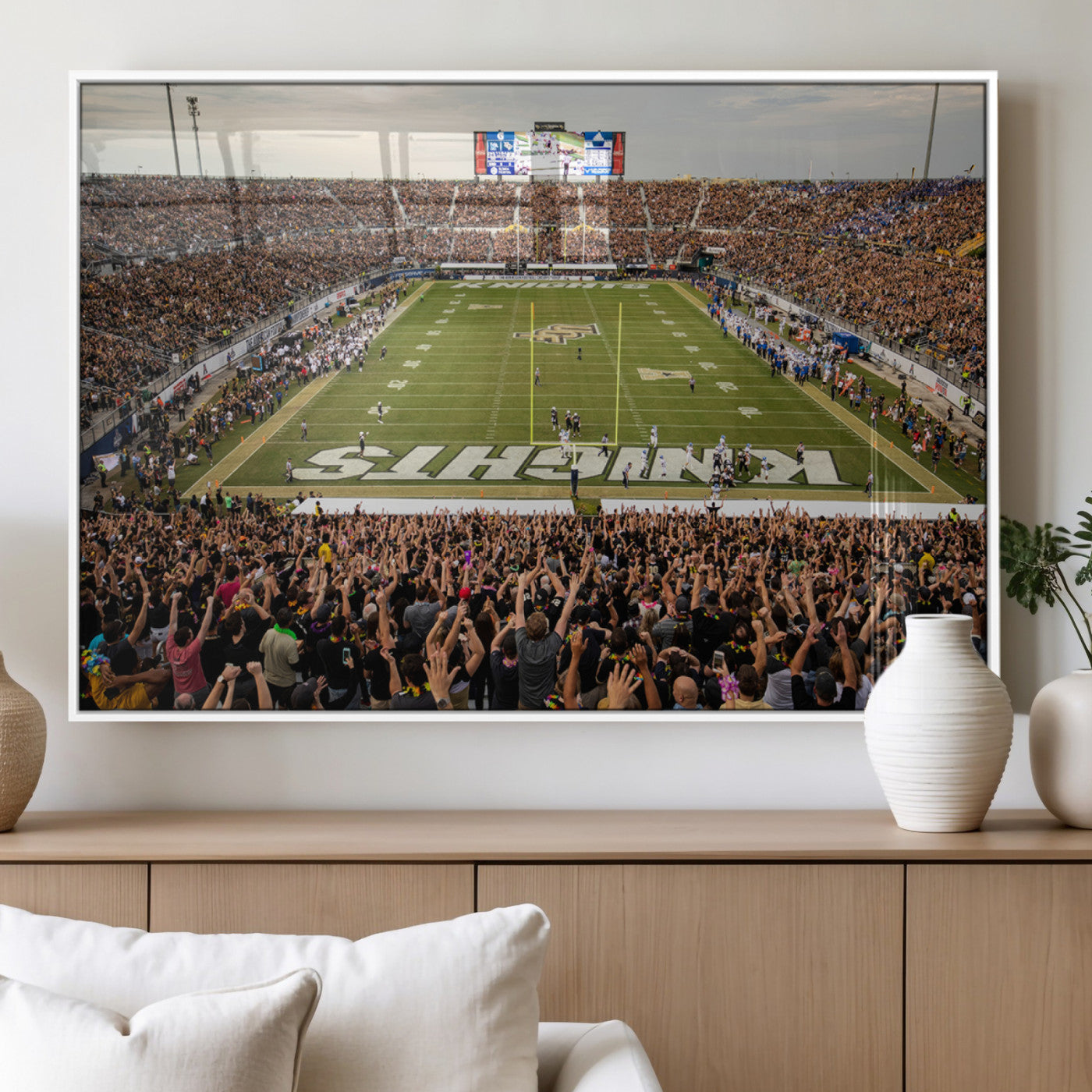 MGV-FP-60X30-3P - UCF Knights Football Team Print - Orlando FBC Mortgage Stadium Canvas Print