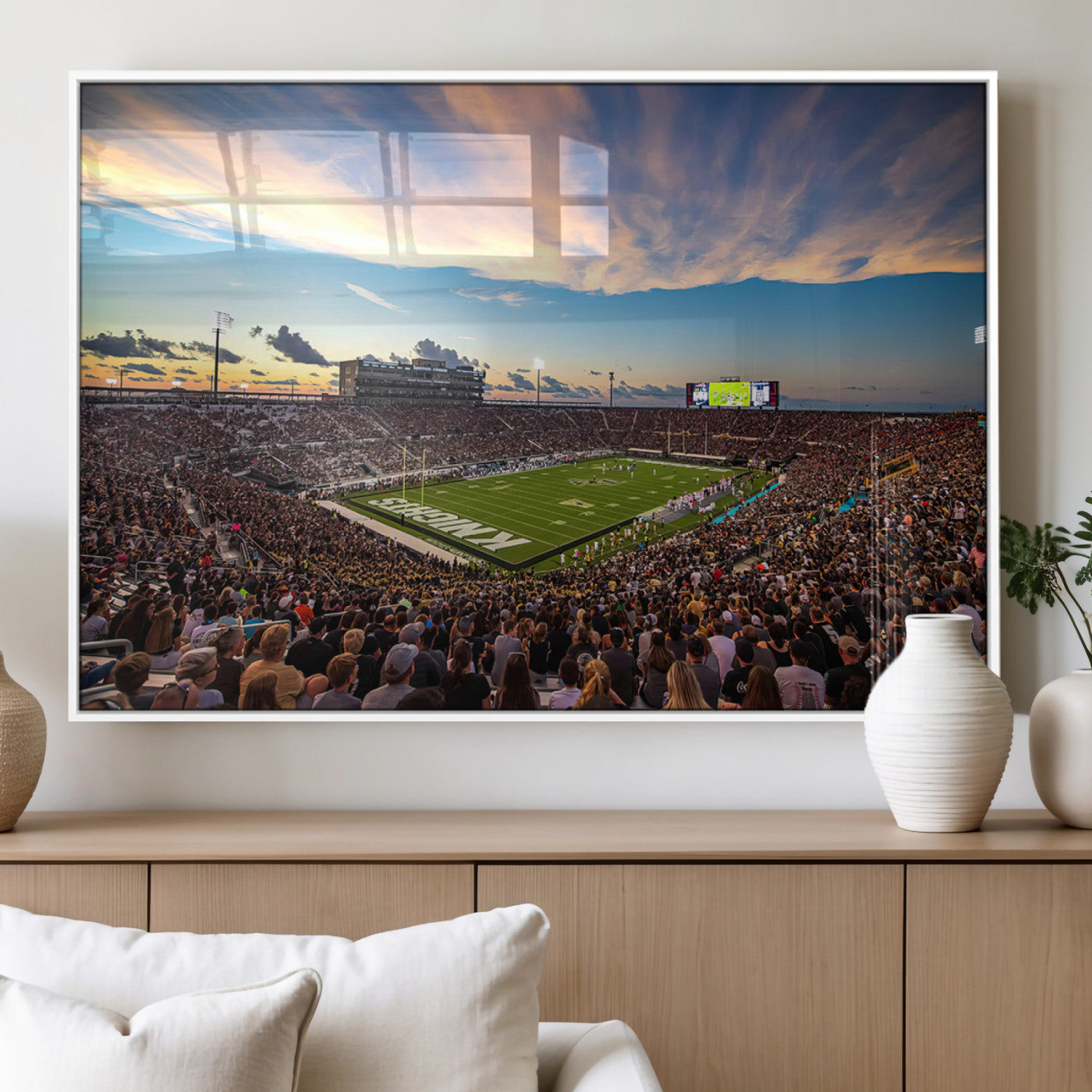MGV-FP-60X30-3P - UCF Knights Football Team Print - Orlando FBC Mortgage Stadium Wall Art Canvas Print